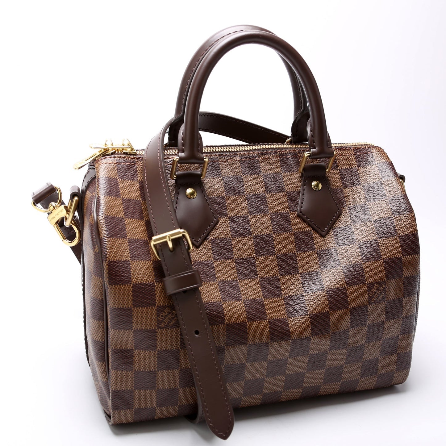 Louis Vuitton Speedy 25 Bandouliere Ebene Damier Handbag Ebene 19