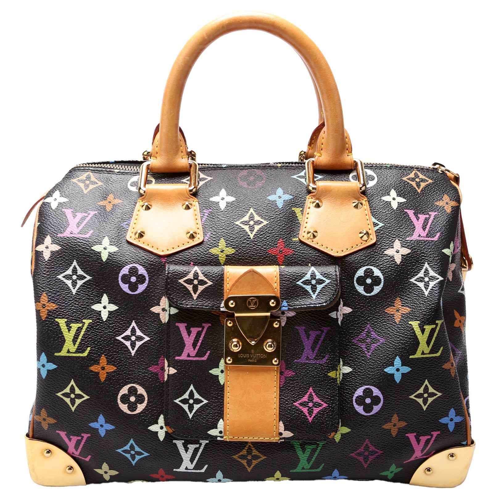 Louis Vuitton Speedy 30 Monogram Multicolor Handbag Monogram 11