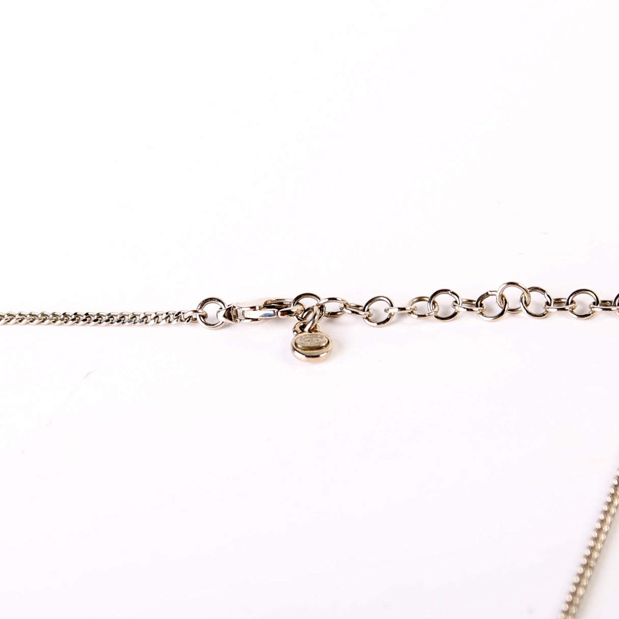 Chanel Rhinestone Cluster Drop CC Necklace