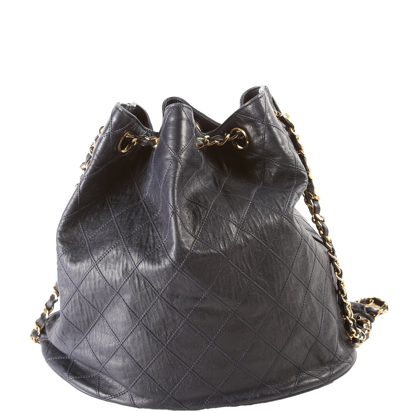 Chanel Bucket Quilted Lambskin Shoulder Bag