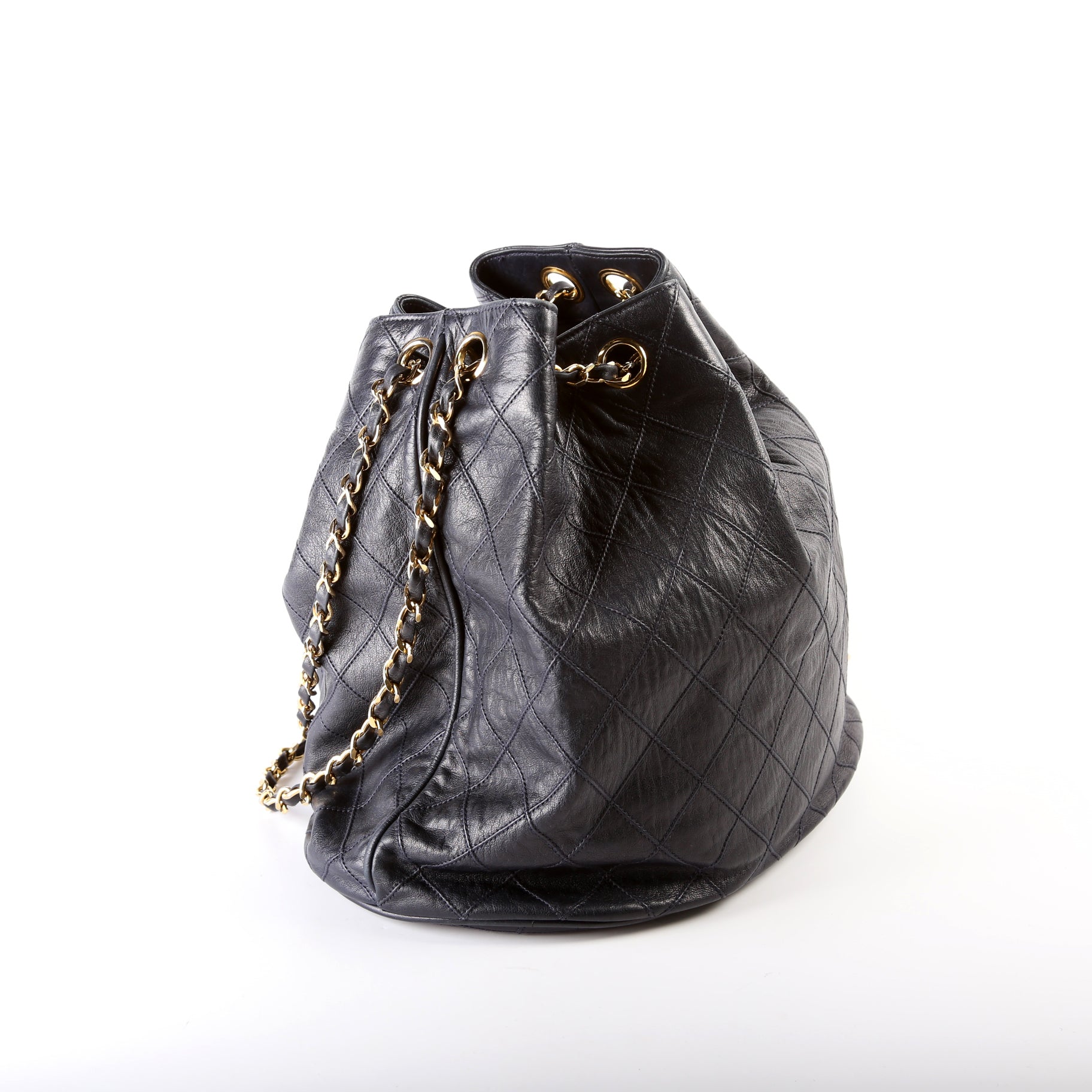 Chanel Bucket Quilted Lambskin Shoulder Bag