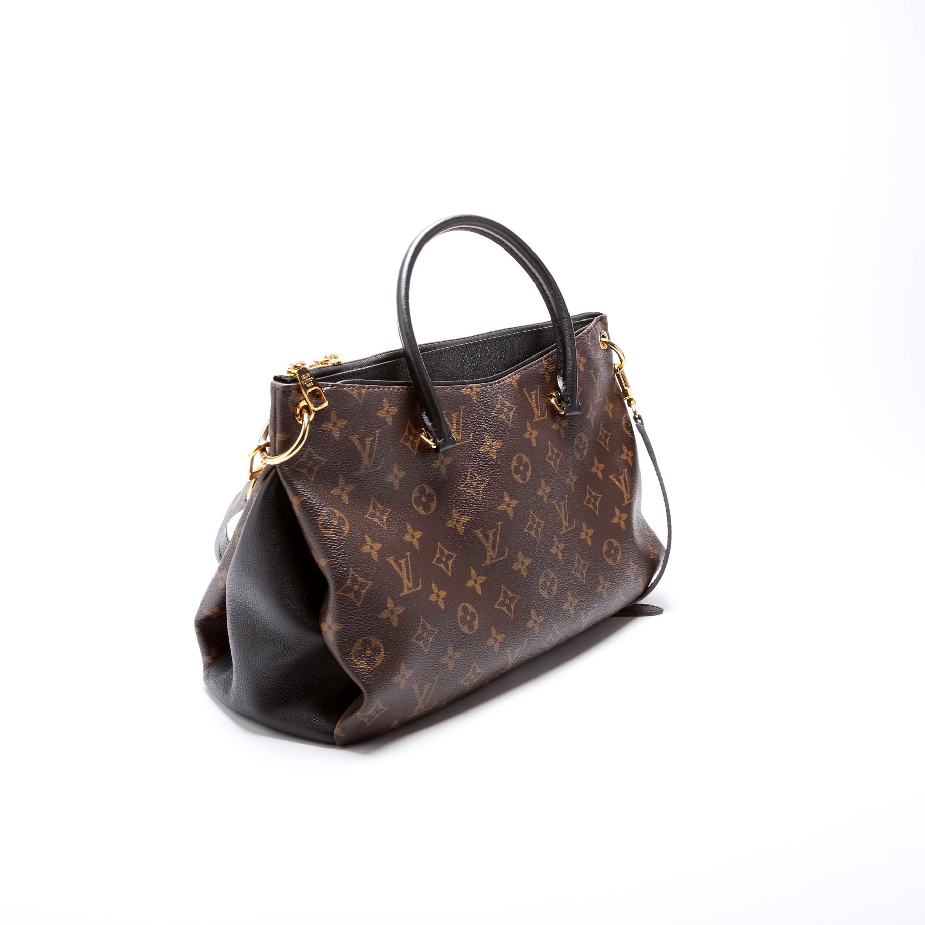 Louis Vuitton Pallas Side Monogram Leather Tote Bag Side 2