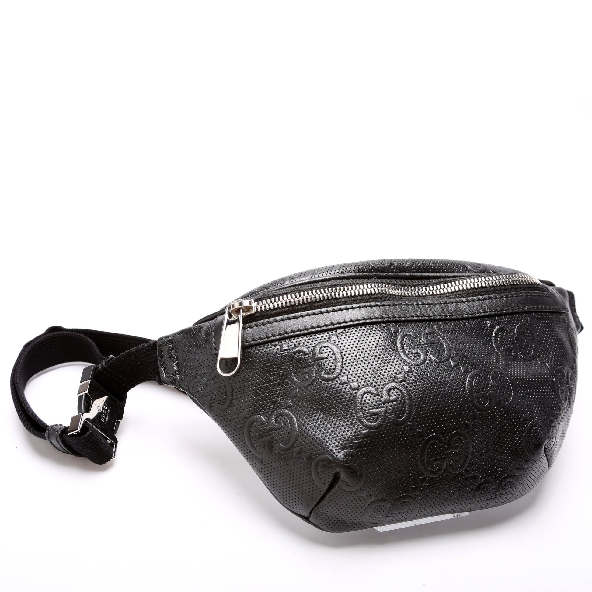 Gucci GG Embossed Black Belt