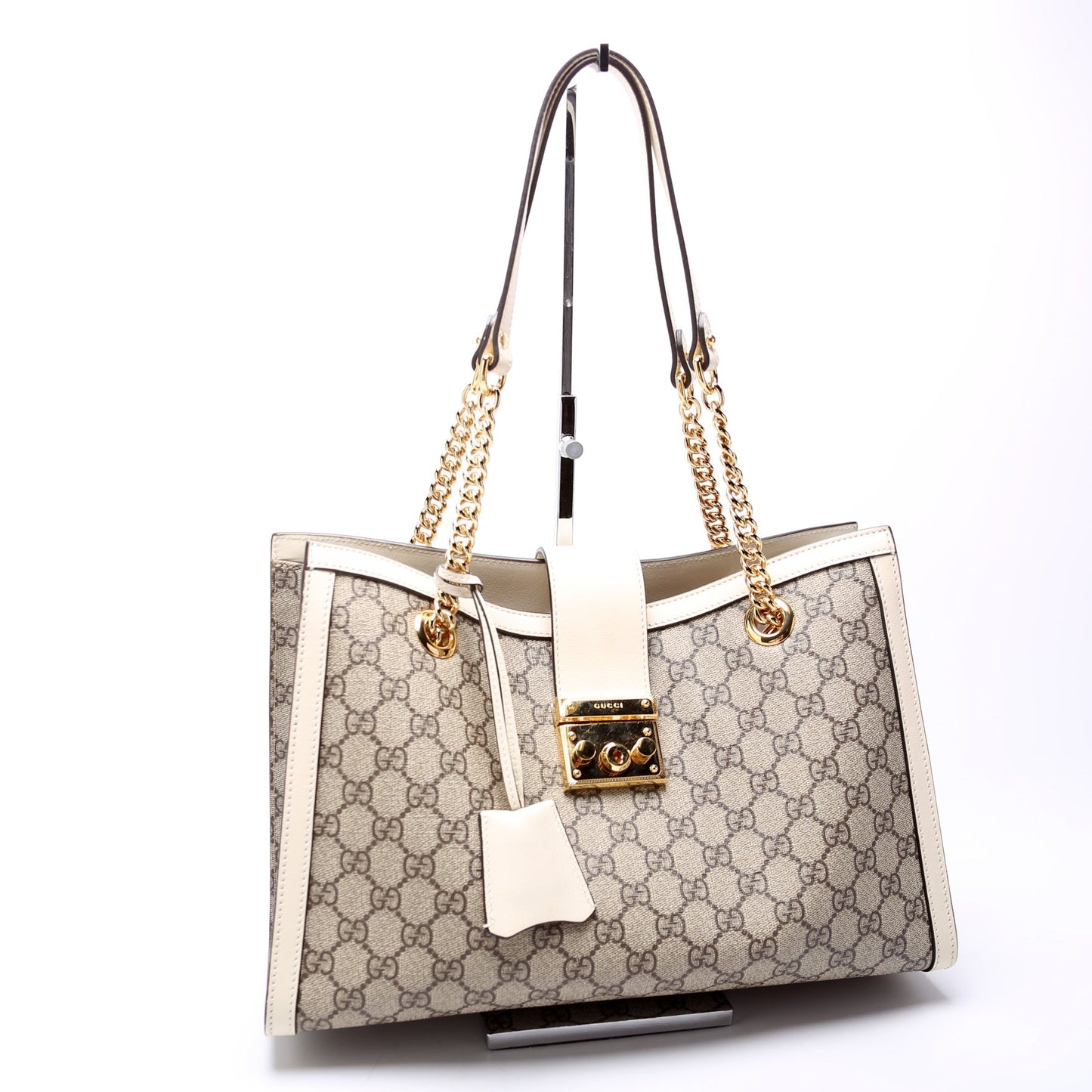 Gucci Padlock GG Bees Cream Medium Shoulder Bag