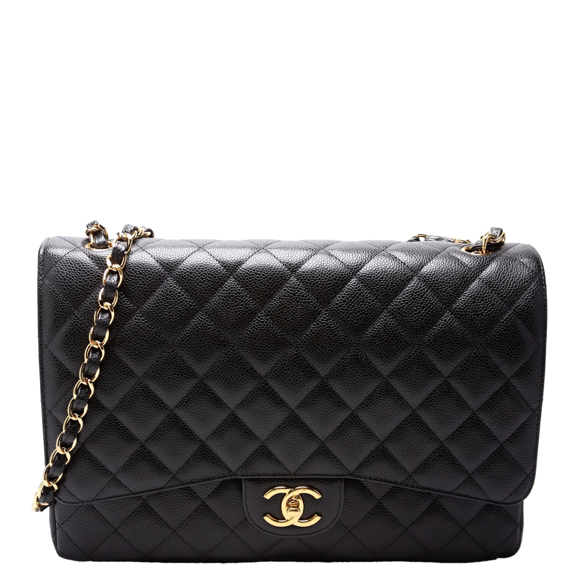 Chanel Classic Flap Maxi Caviar 20M Black Handbag