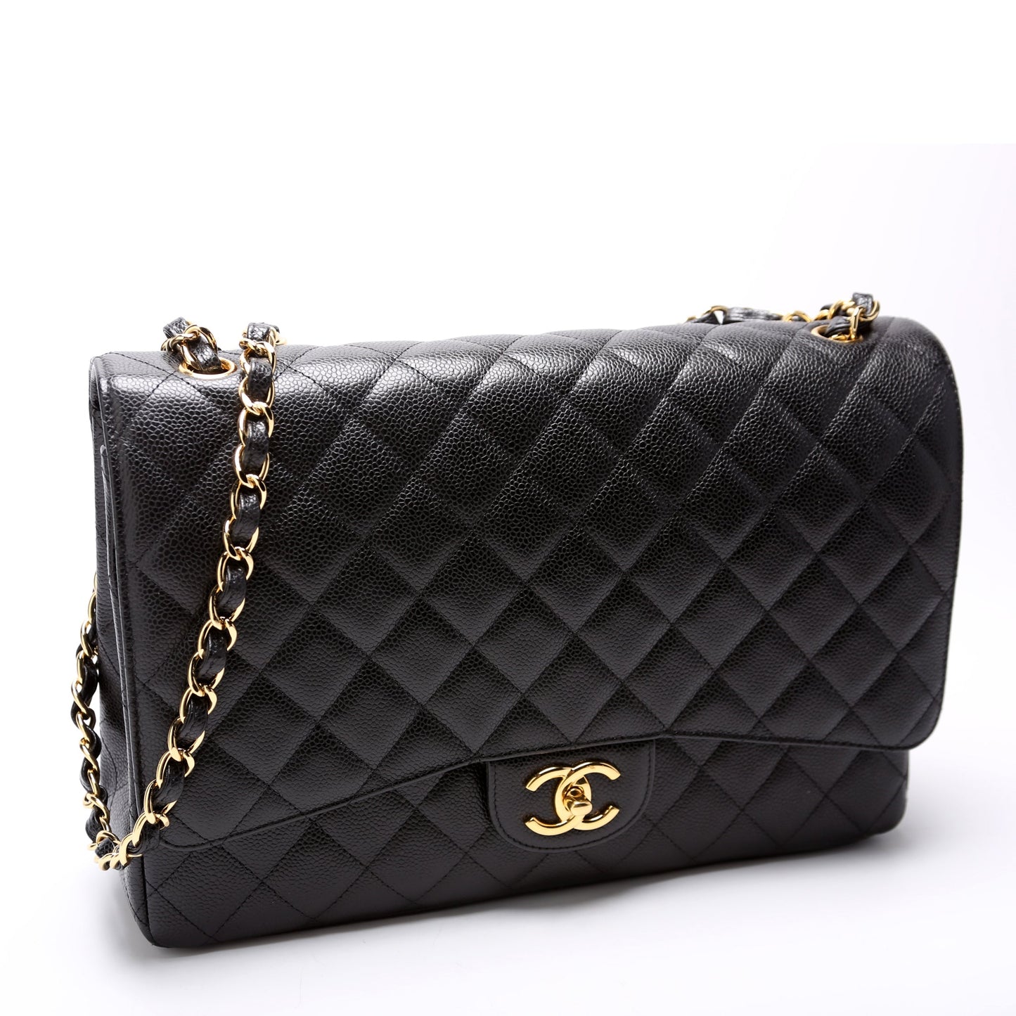 Chanel Classic Flap Maxi Caviar 20M Black Handbag