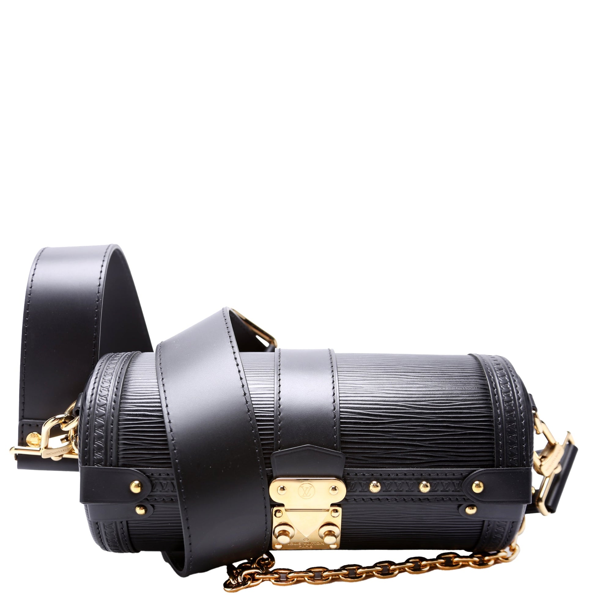 Louis Vuitton Papillon Trunk Epi Black Handbag Epi Black