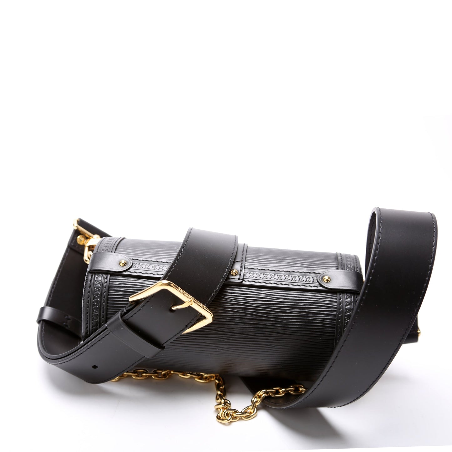 Louis Vuitton Papillon Trunk Epi Black Handbag Epi Black