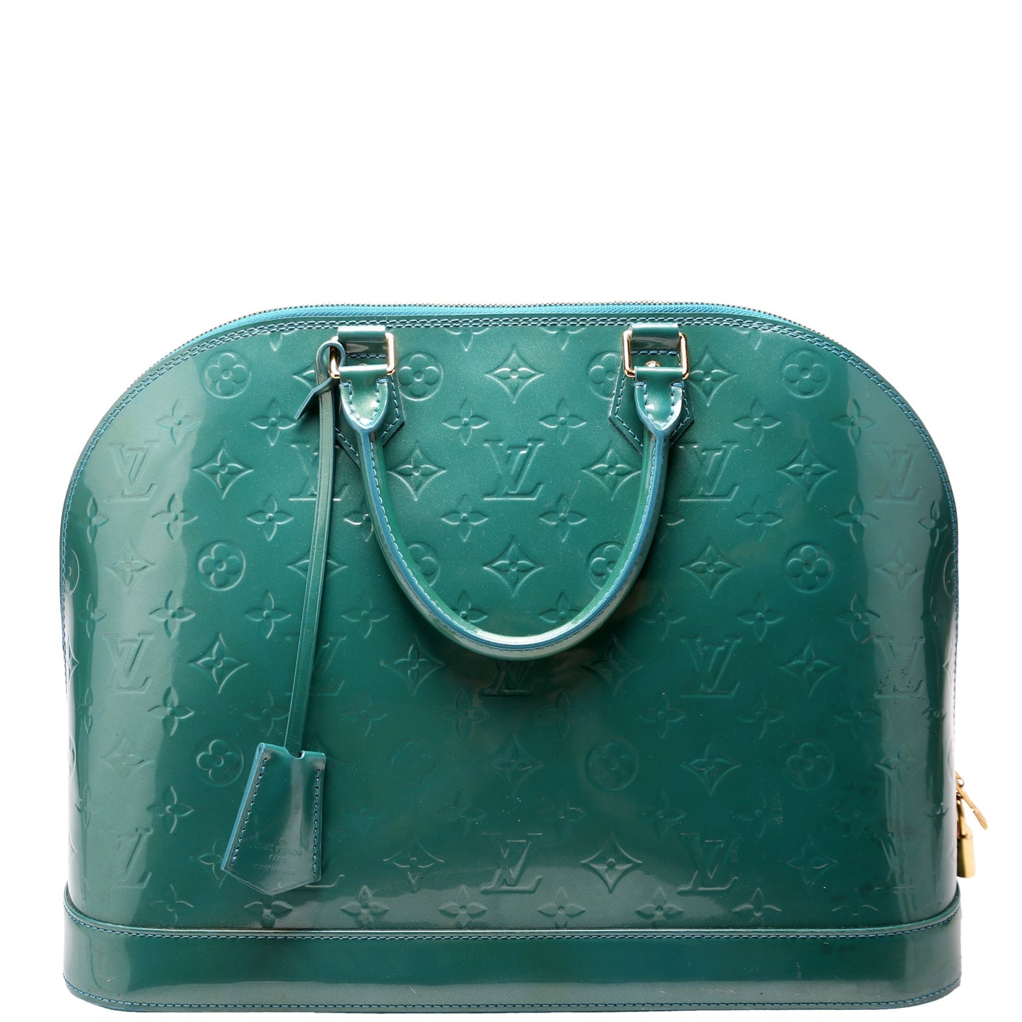 Louis Vuitton Alma GM Teal Vernis Handbag