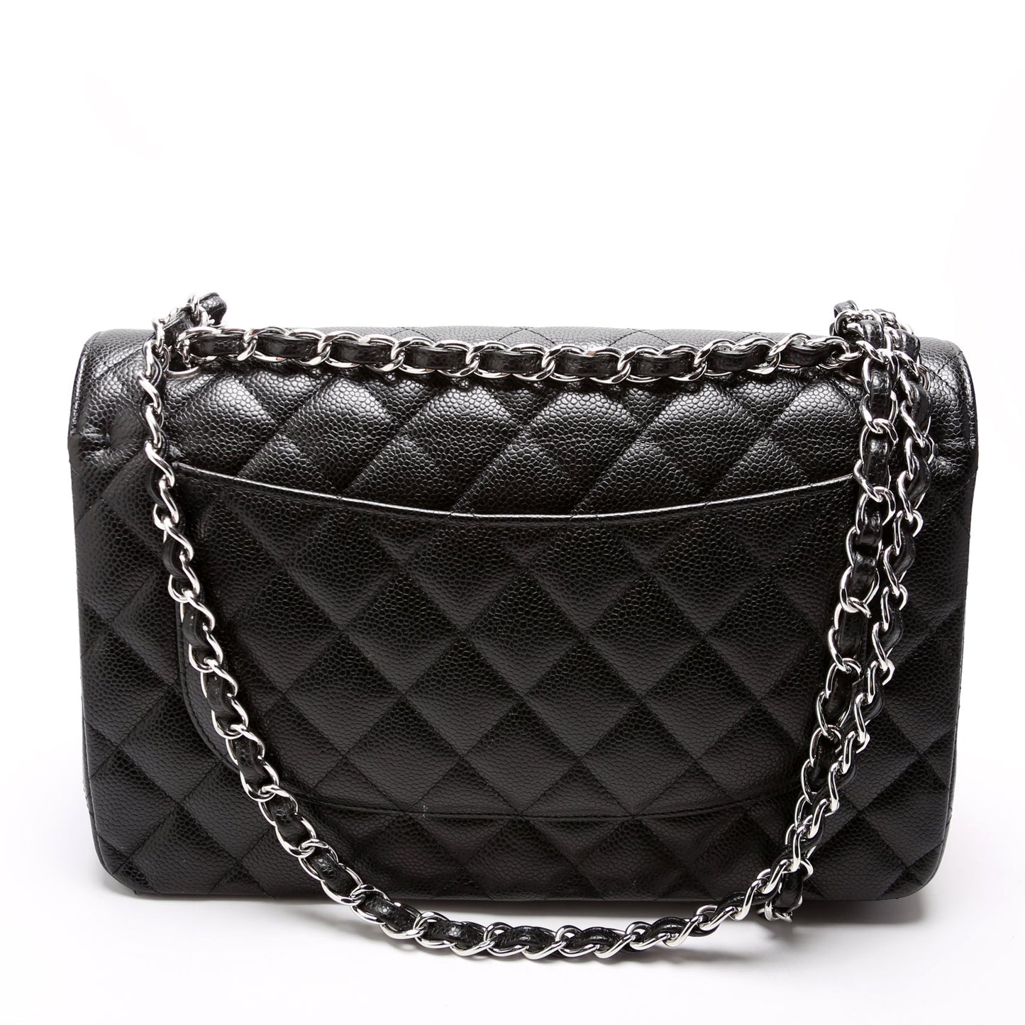 Chanel Classic Flap Jumbo Caviar RFID Black Handbag
