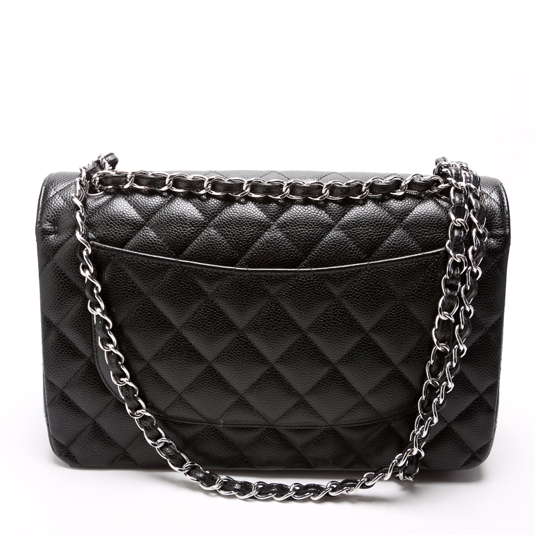 Chanel Classic Flap Jumbo Caviar RFID Black Handbag