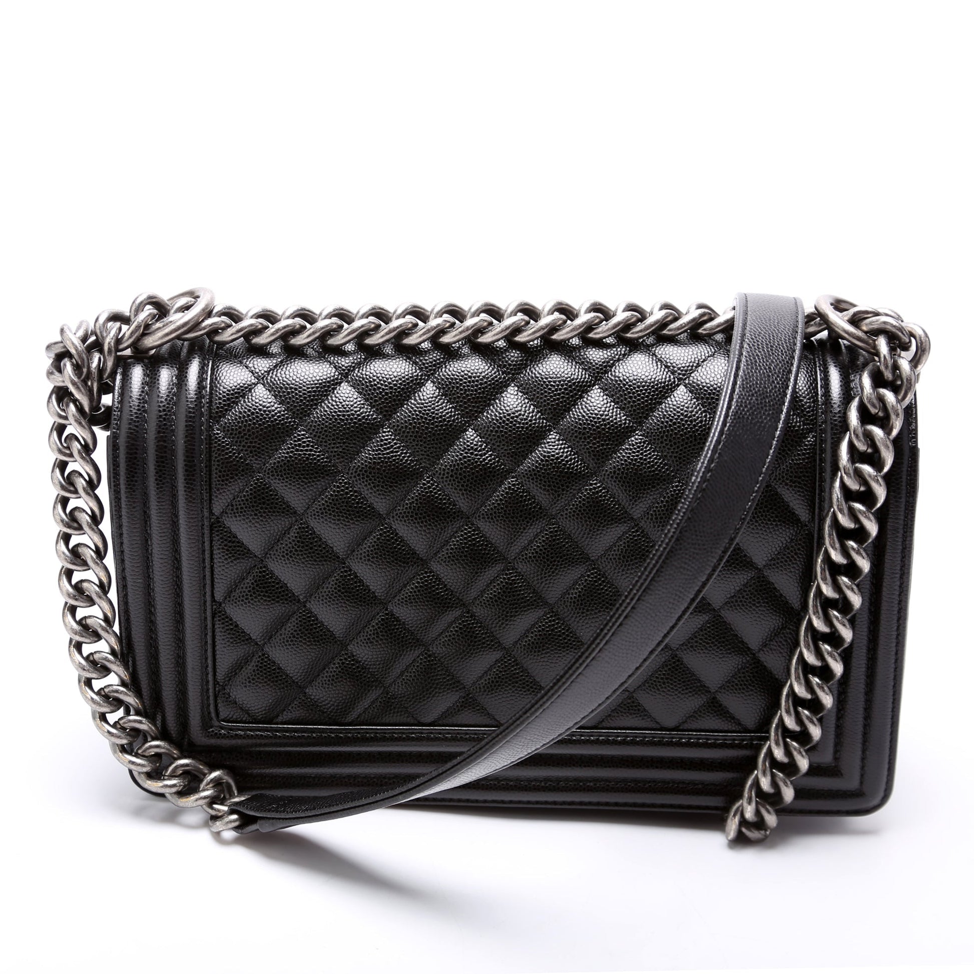 Chanel Boy Flap Old Caviar RFID Black Handbag