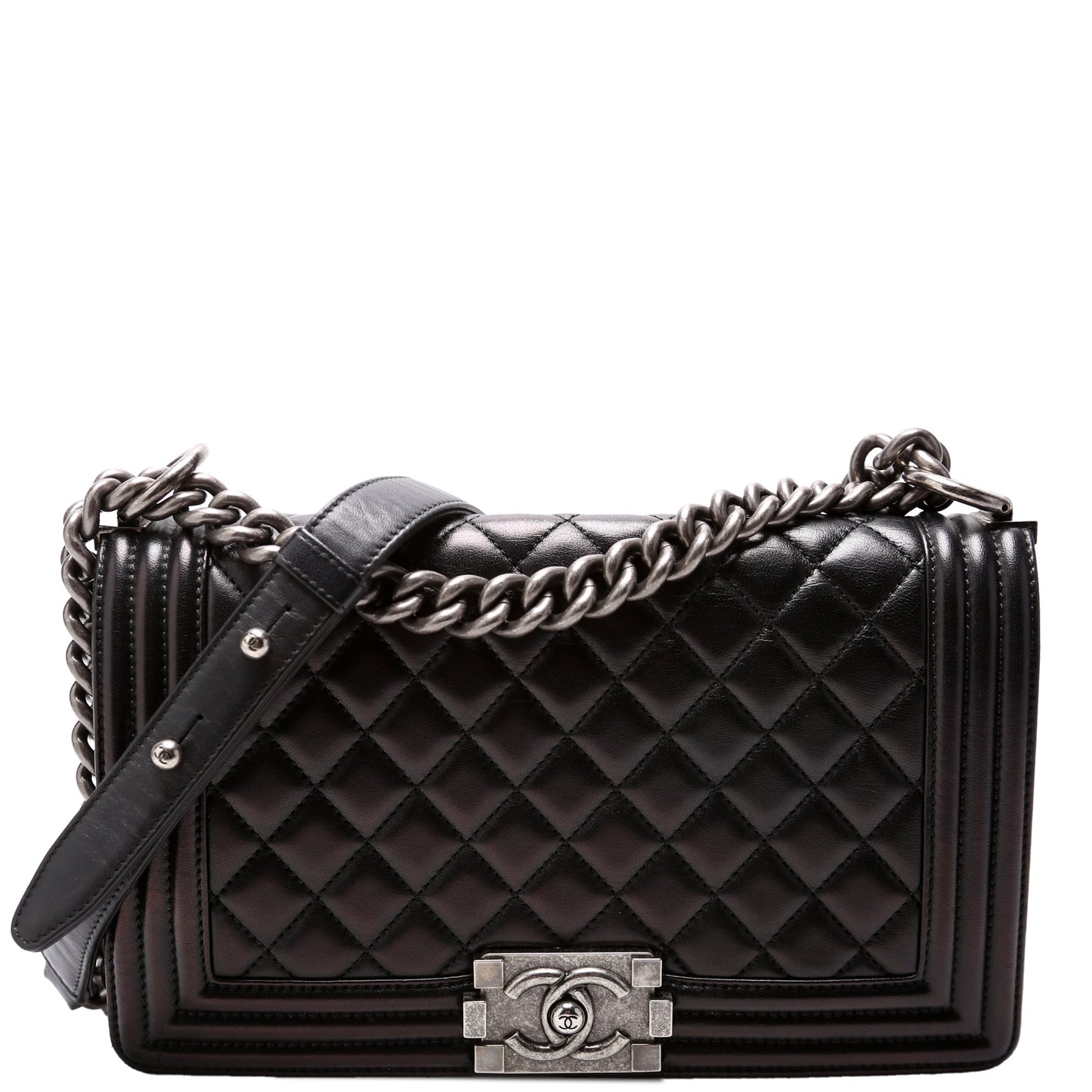 Chanel Boy Flap Old Lambskin 23M Black Handbag