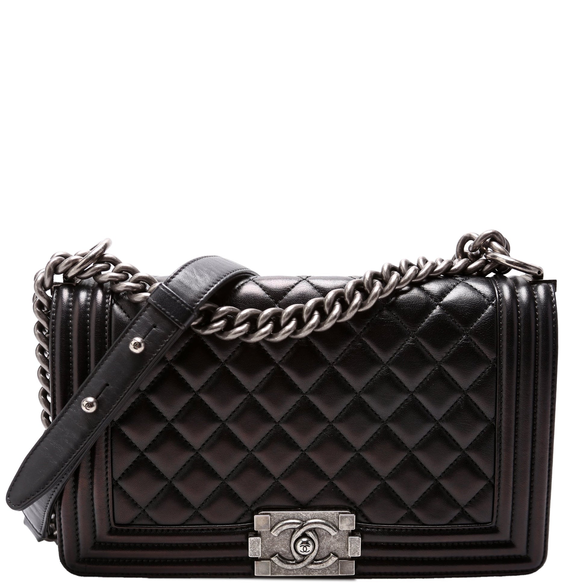Chanel Boy Flap Old Lambskin 23M Black Handbag