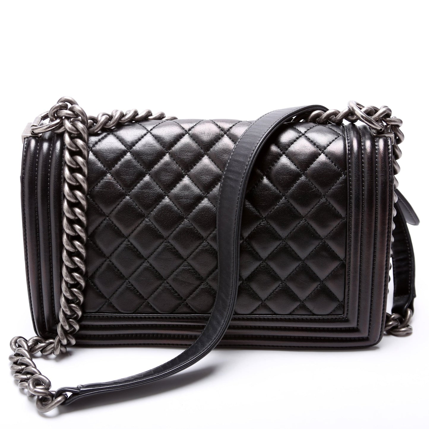 Chanel Boy Flap Old Lambskin 23M Black Handbag