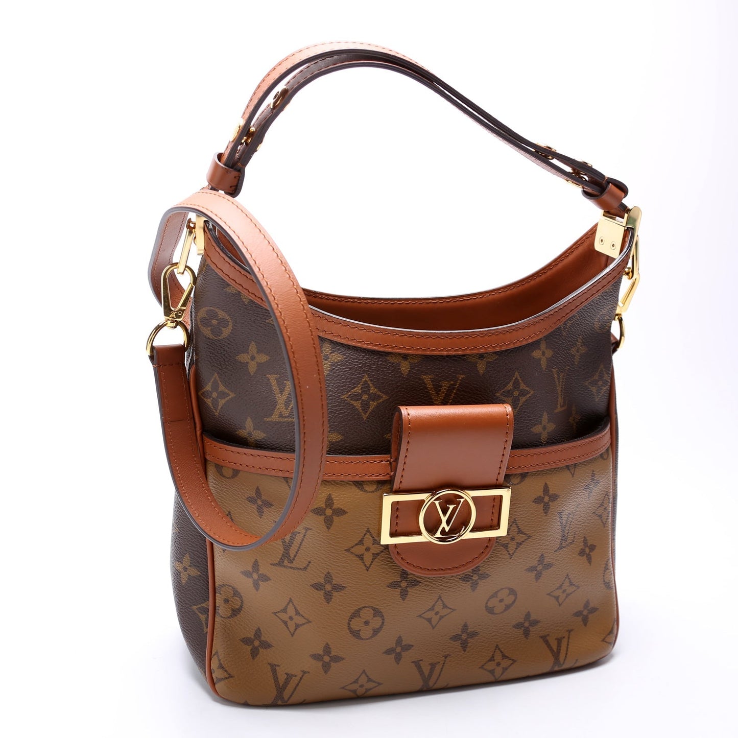 Louis Vuitton Dauphine Hobo PM Reverse Monogram Shoulder Bag
