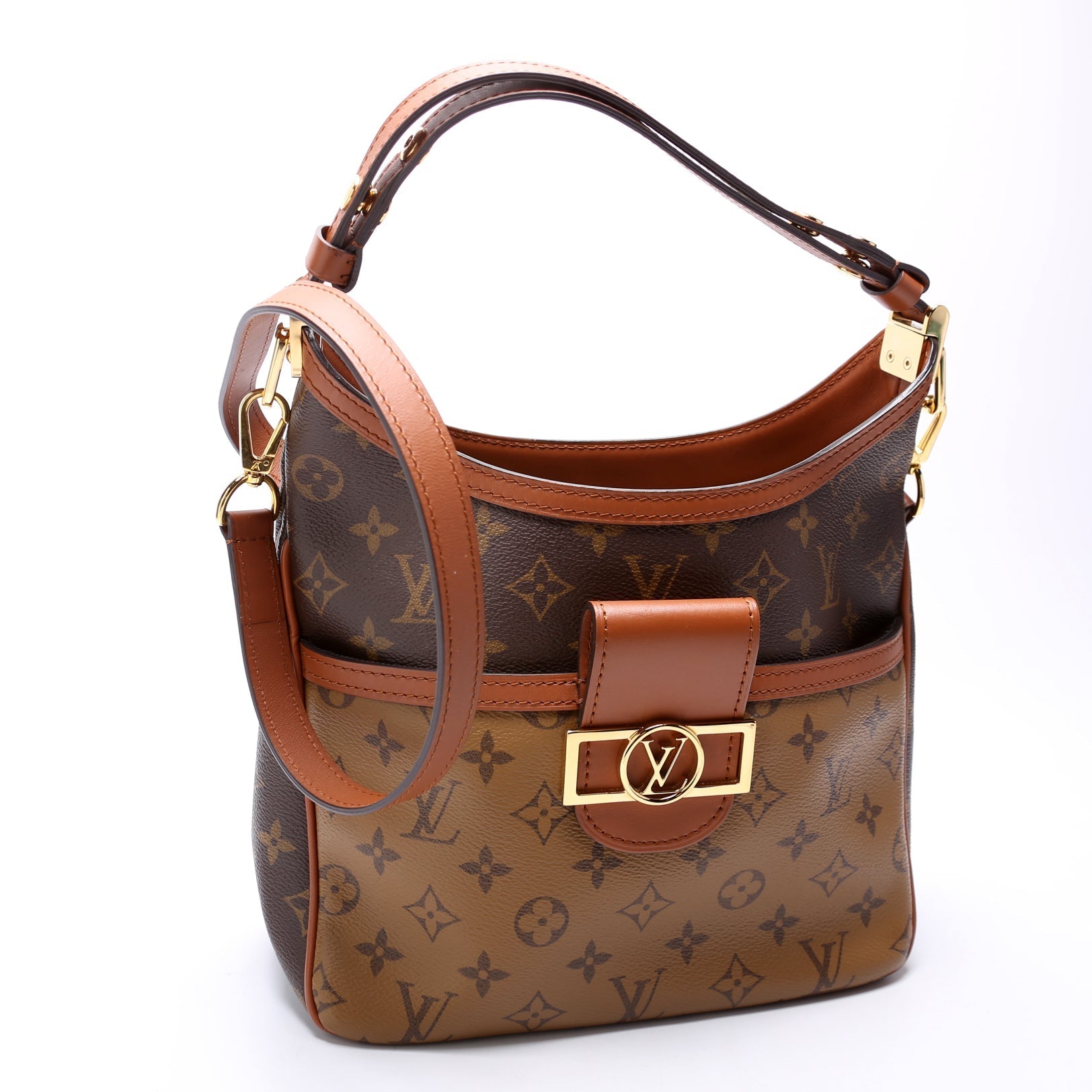 Louis Vuitton Dauphine Hobo PM Reverse Monogram Shoulder Bag