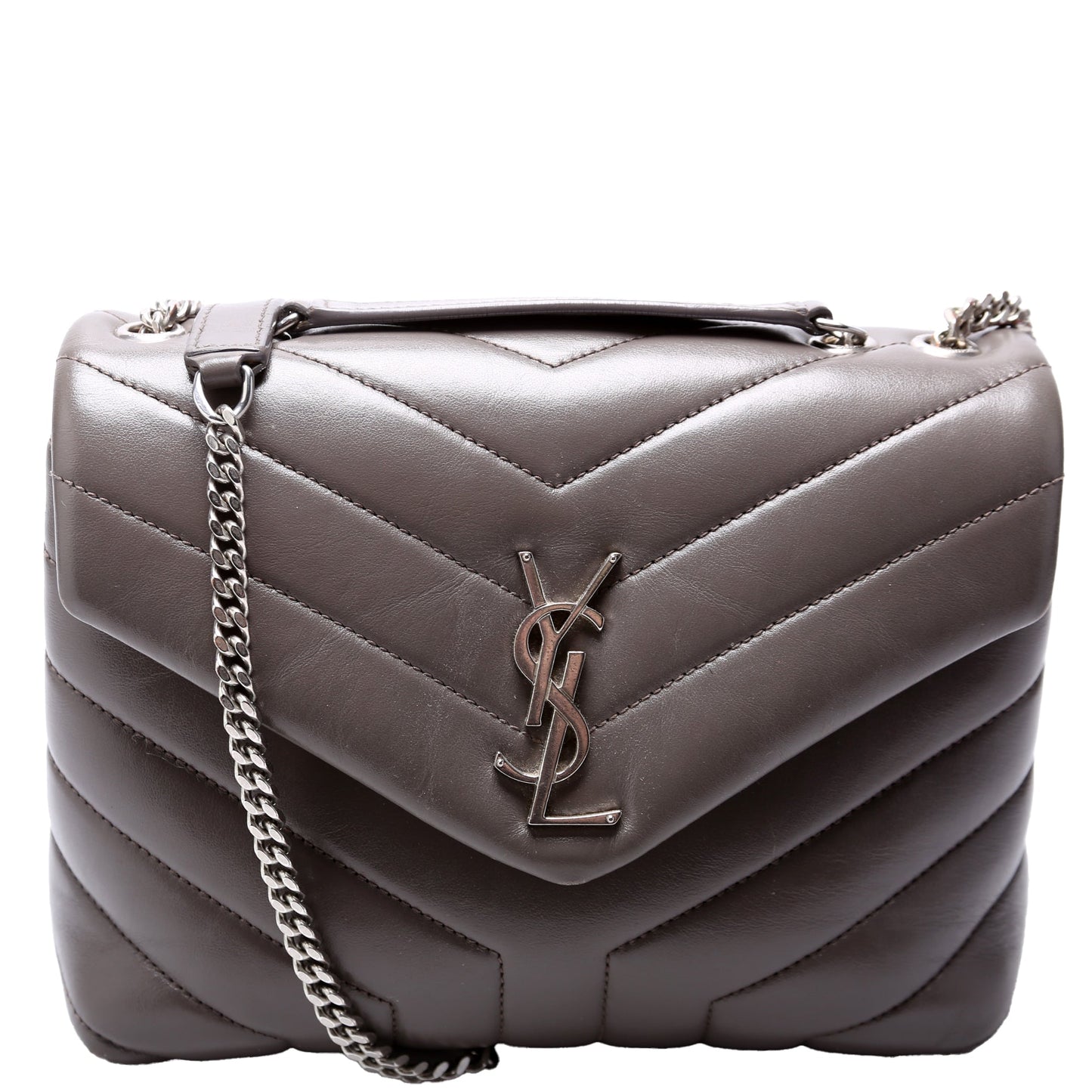 YSL Saint Laurent Saint Laurent Loulou Satchel Grey Bag Small Travel Bag