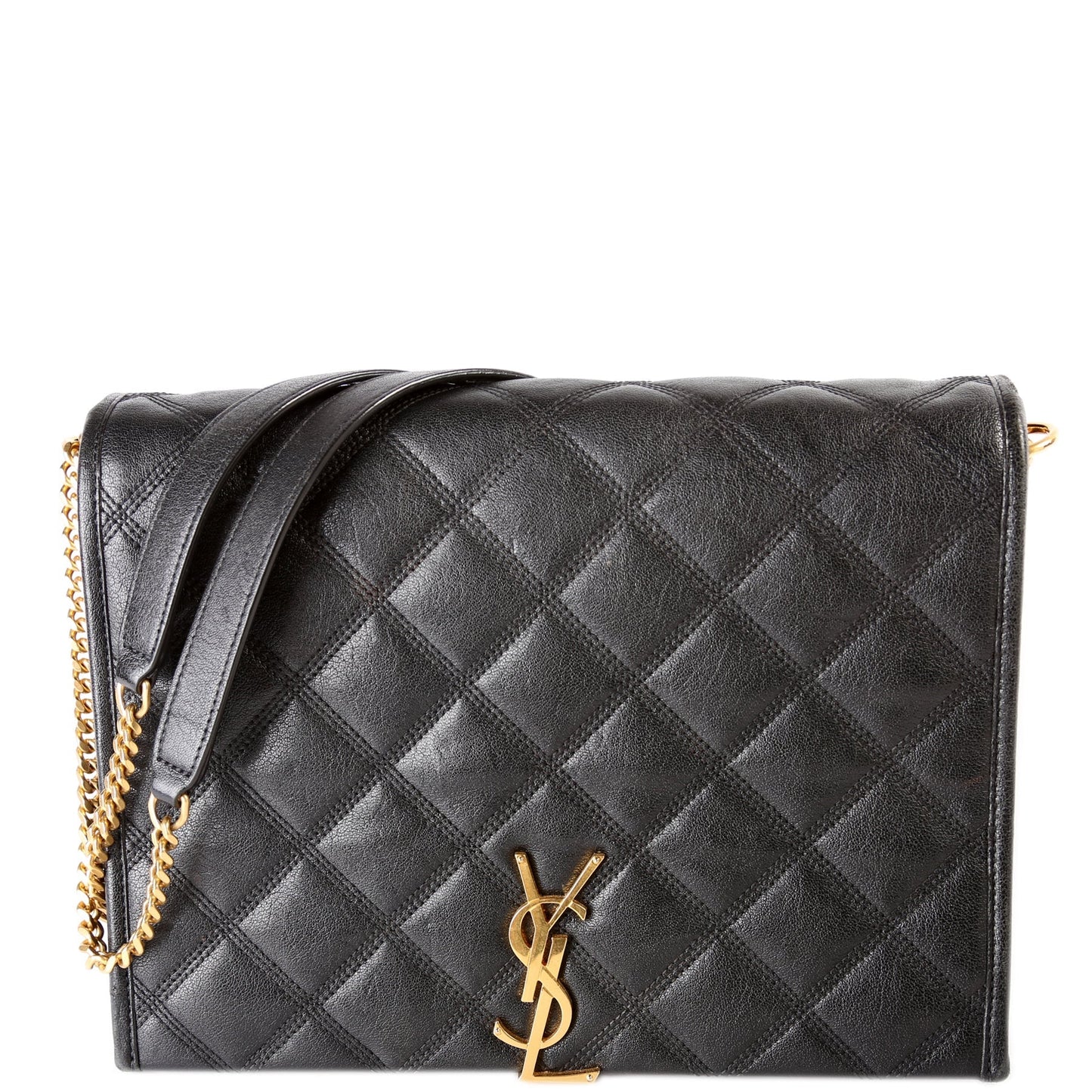 YSL Saint Laurent Saint Laurent Becky Shoulder Lambskin Bag Quilted Large Shoulder Bag