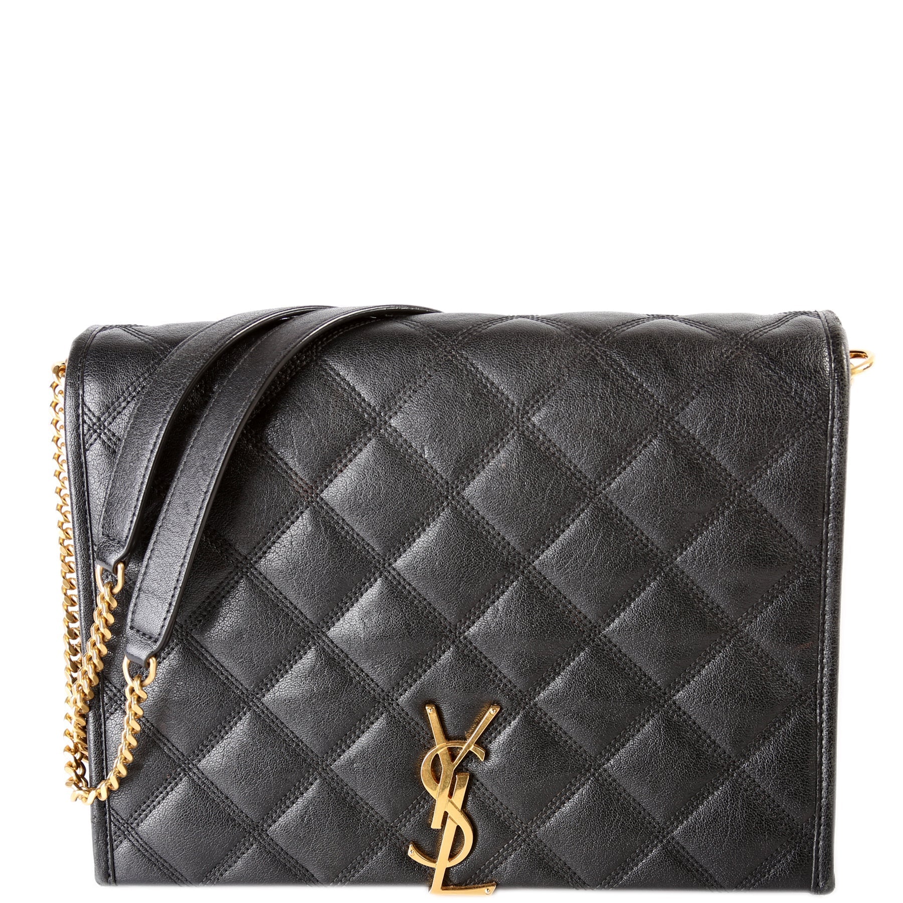 YSL Saint Laurent Saint Laurent Becky Shoulder Lambskin Bag Quilted Large Shoulder Bag