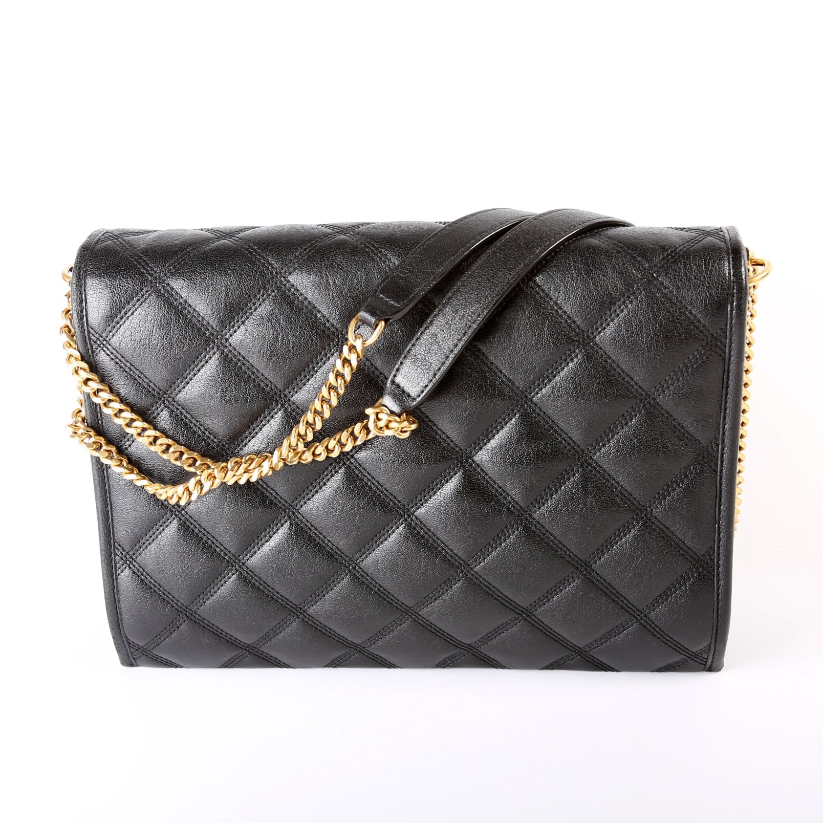 YSL Saint Laurent Saint Laurent Becky Shoulder Lambskin Bag Quilted Large Shoulder Bag