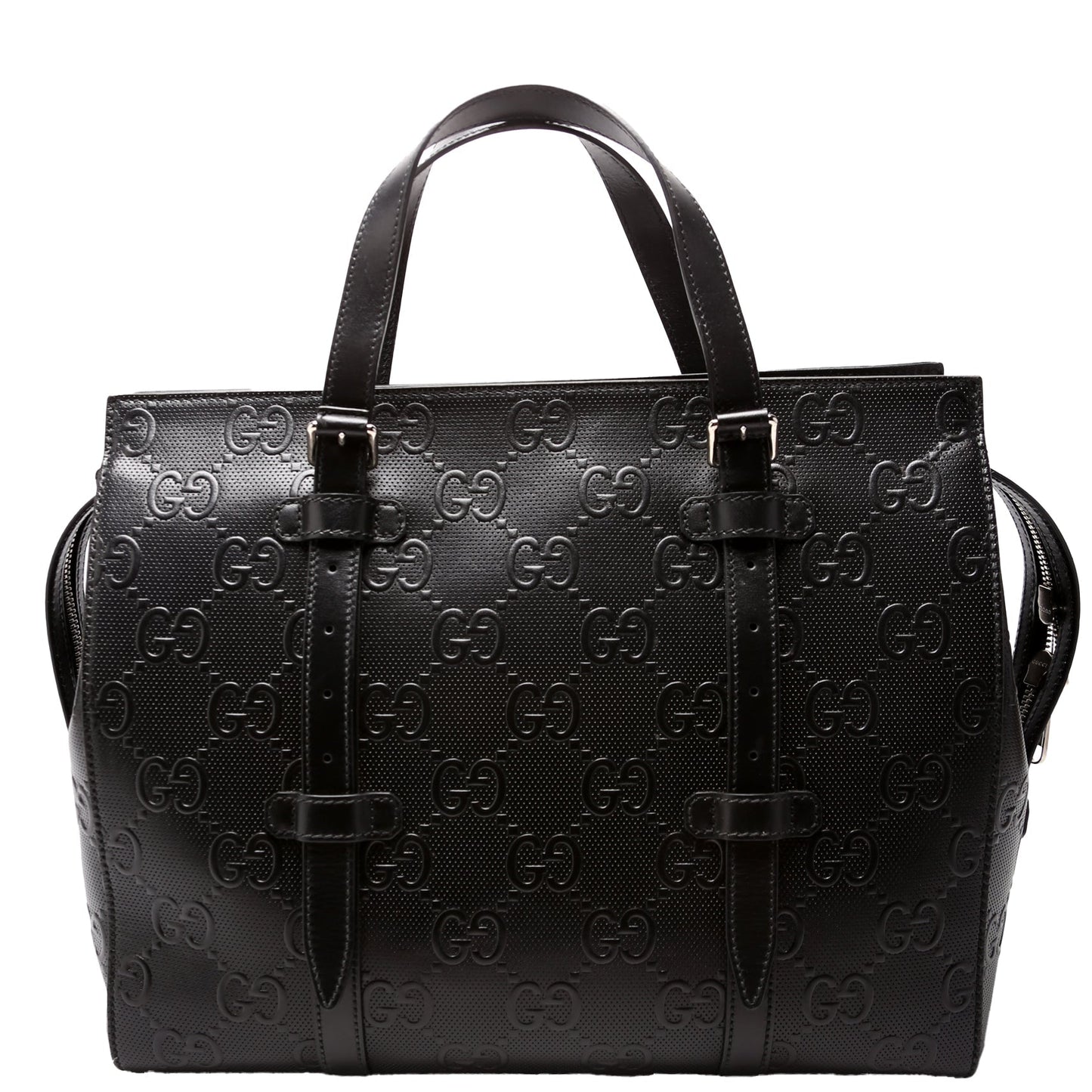 Gucci GG Embossed Black Belt Black 1