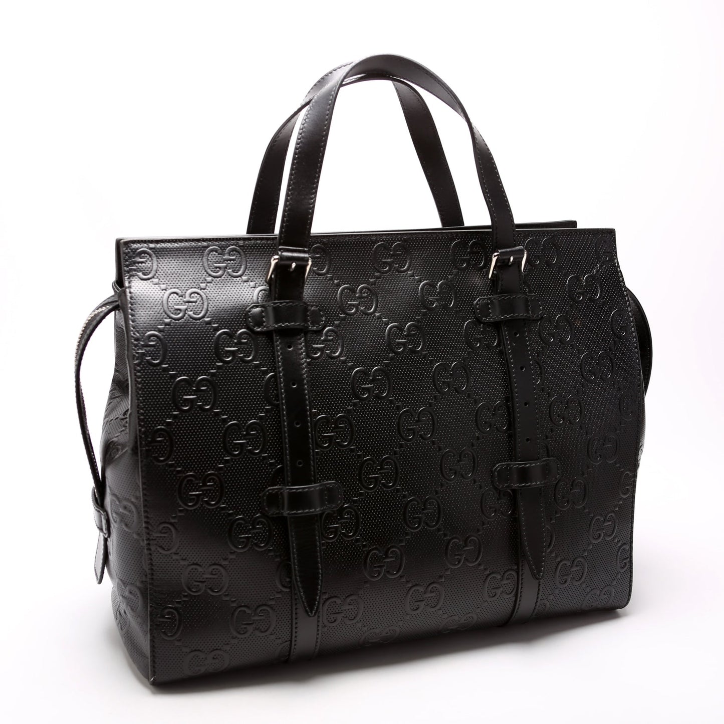 Gucci GG Embossed Black Belt Black 1