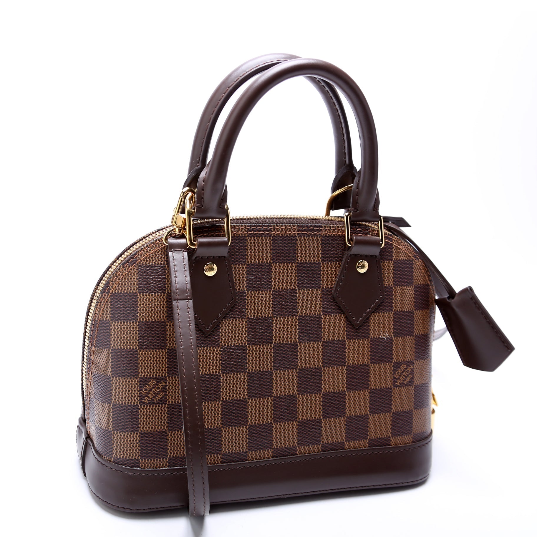 Louis Vuitton Alma BB Ebene Damier Handbag Ebene 17