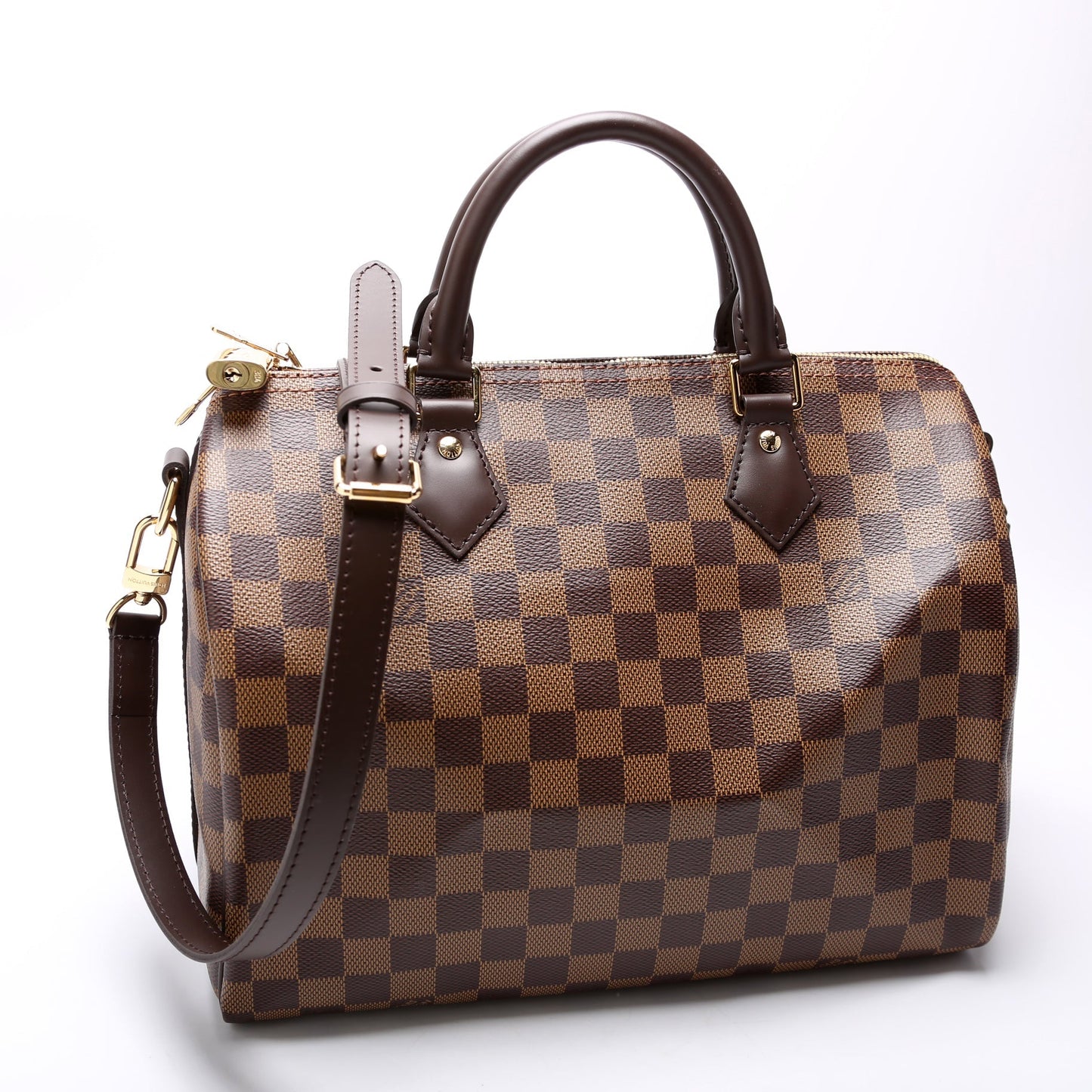 Louis Vuitton Speedy 30 Bandouliere Ebene Damier Handbag Ebene 21