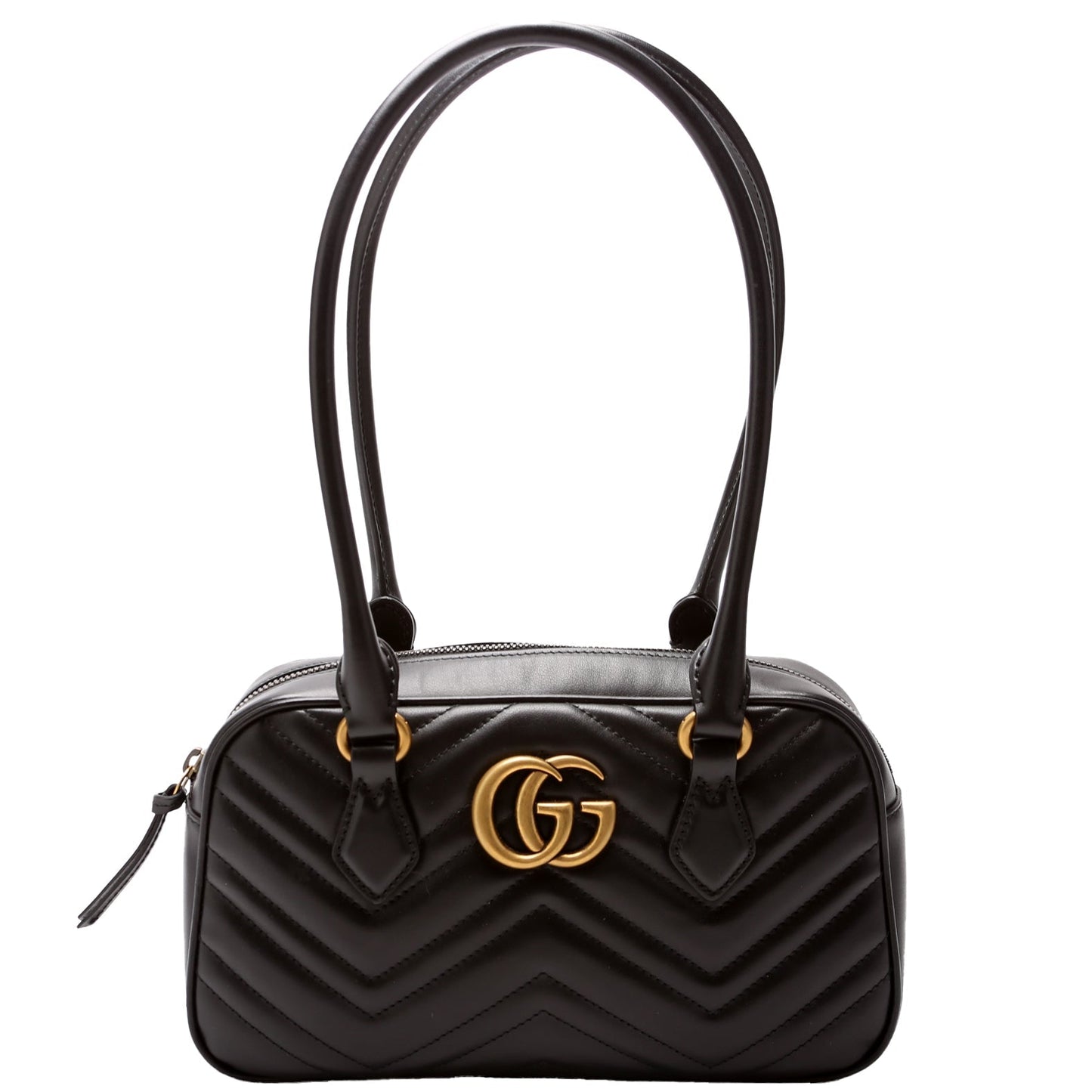Gucci GG Marmont Black Small Top Handle Travel Bag