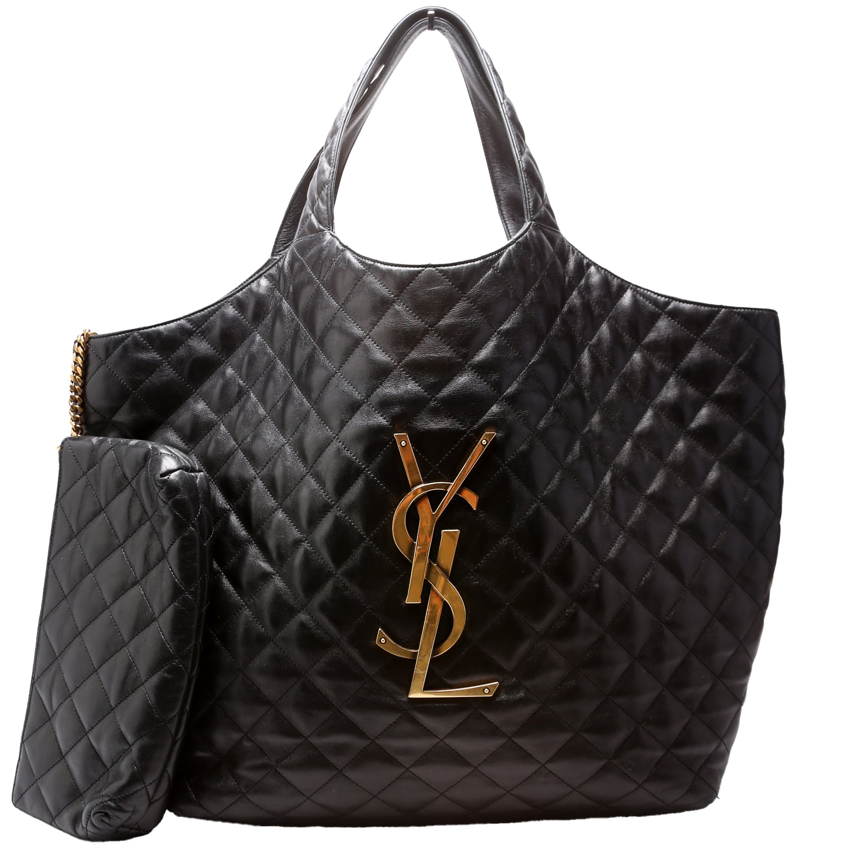 YSL Saint Laurent Icare Shopping Bag Black Maxi Tote Bag Icare Shopping Black