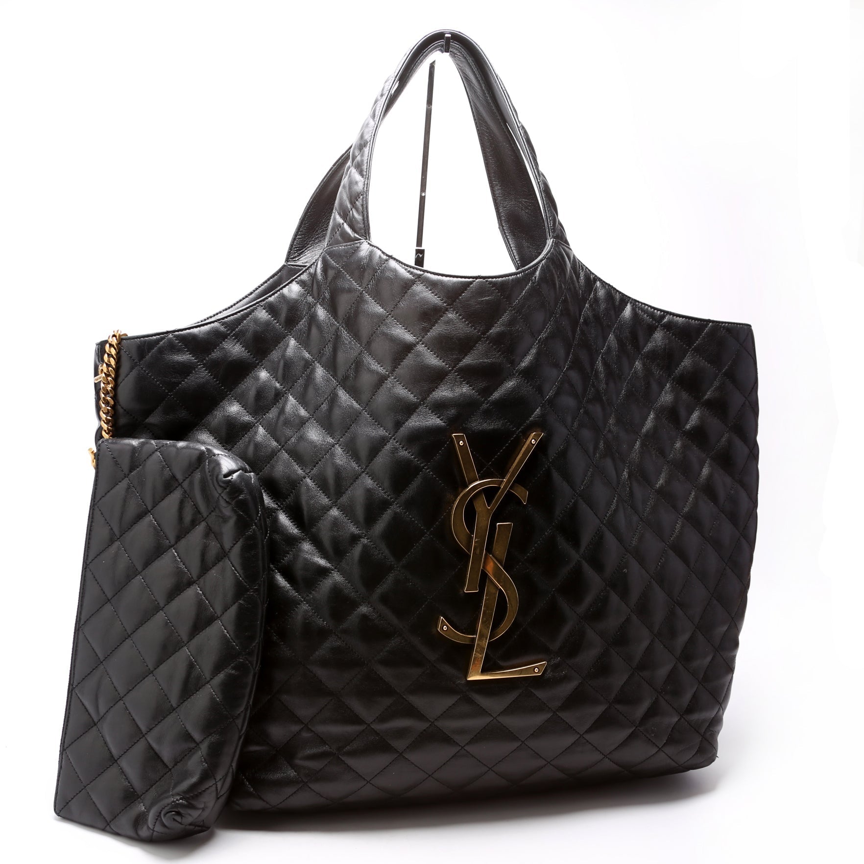 YSL Saint Laurent Icare Shopping Bag Black Maxi Tote Bag Icare Shopping Black