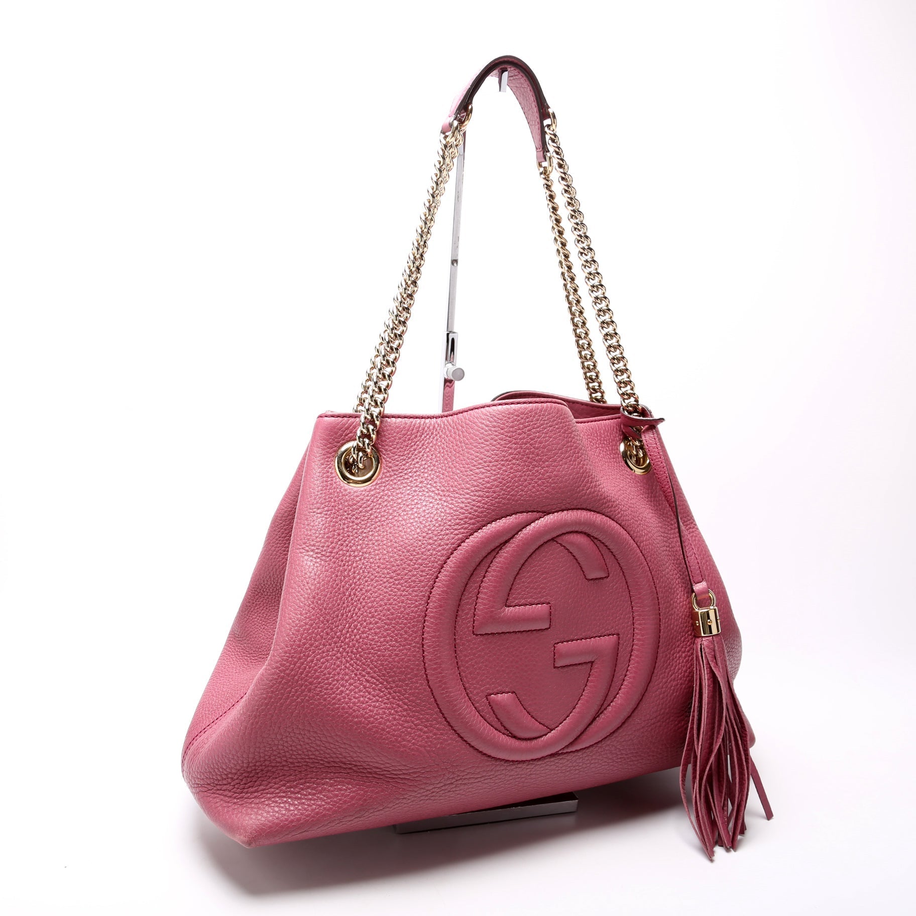 Gucci Soho Mauve Leather Medium Shoulder Bag