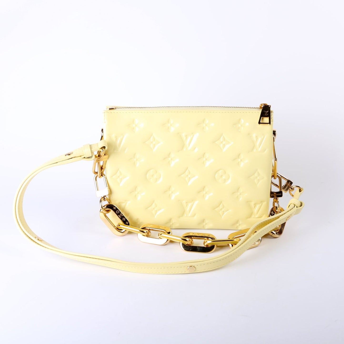 Louis Vuitton Coussin BB Vernis Yellow Handbag