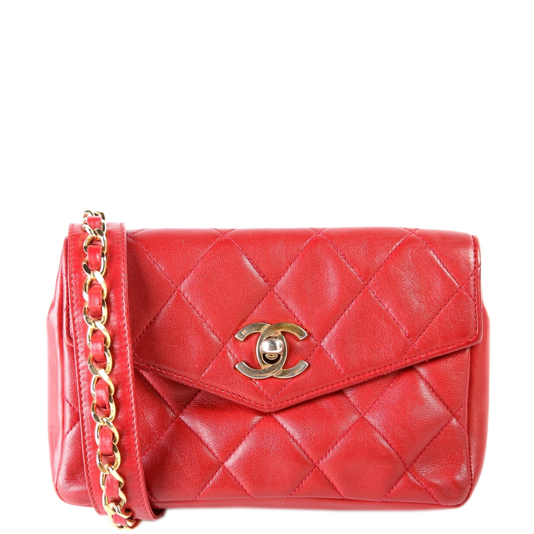 Chanel CC Turnlock Waist Belt Red