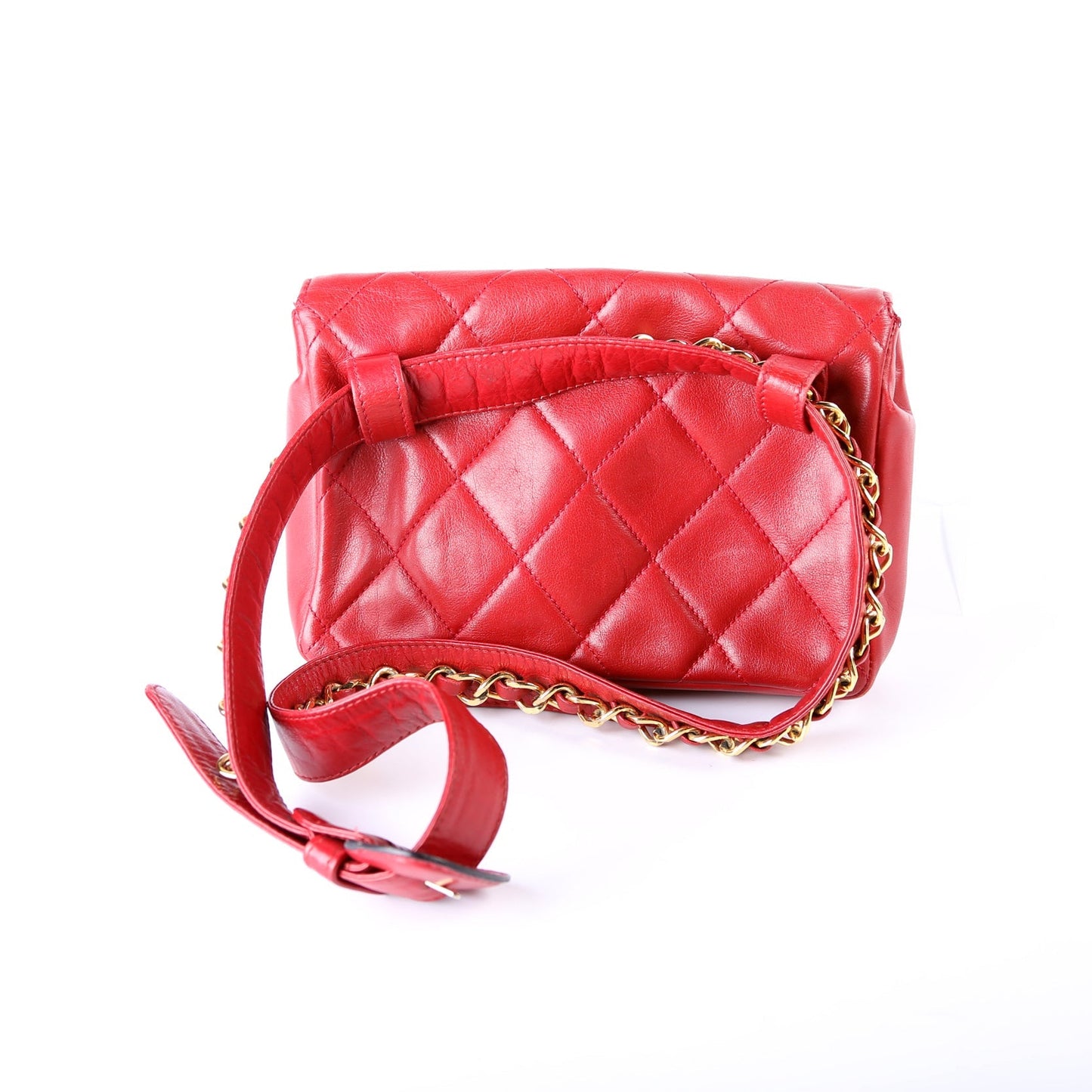Chanel CC Turnlock Waist Belt Red
