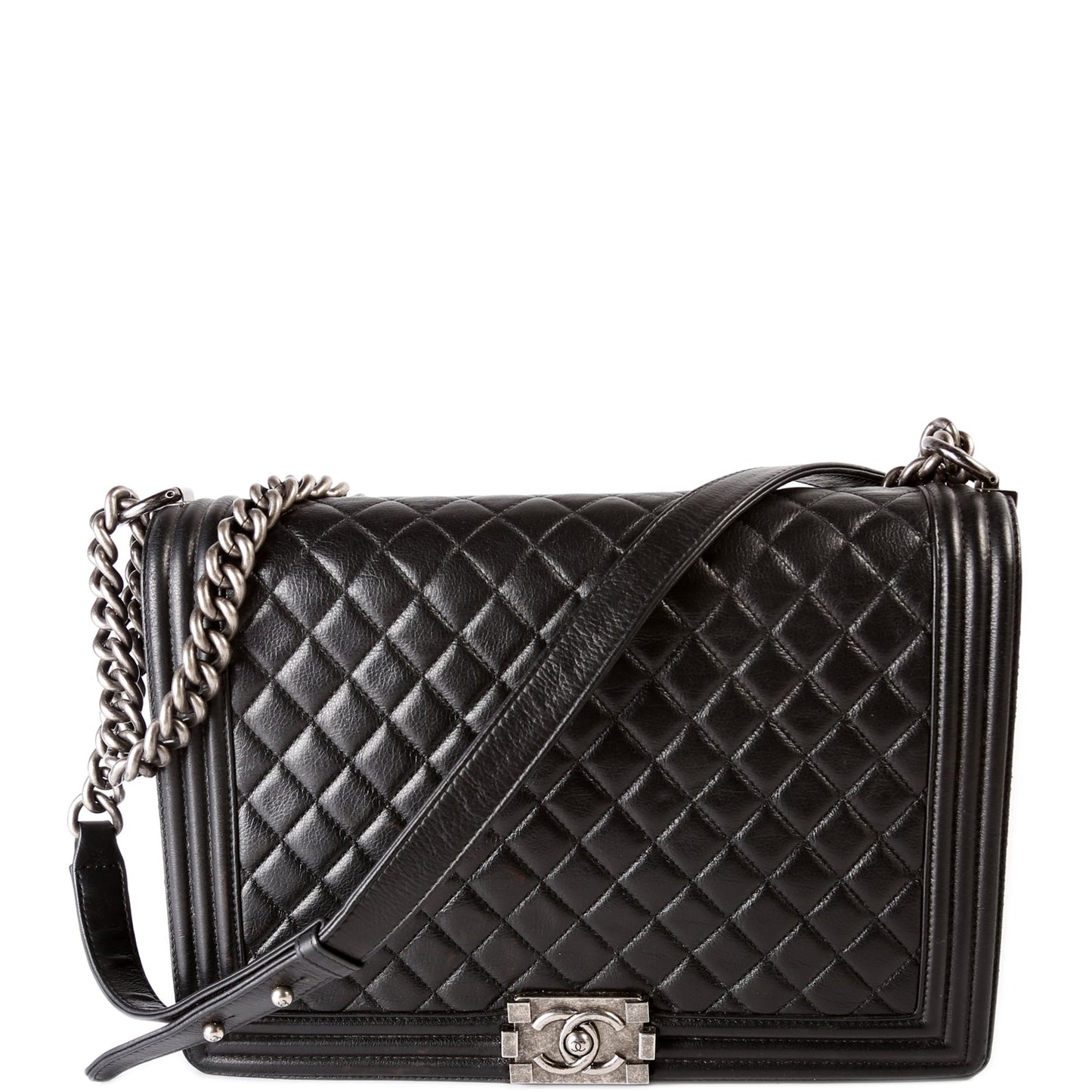 Chanel Boy Flap Lambskin 19M Black Handbag