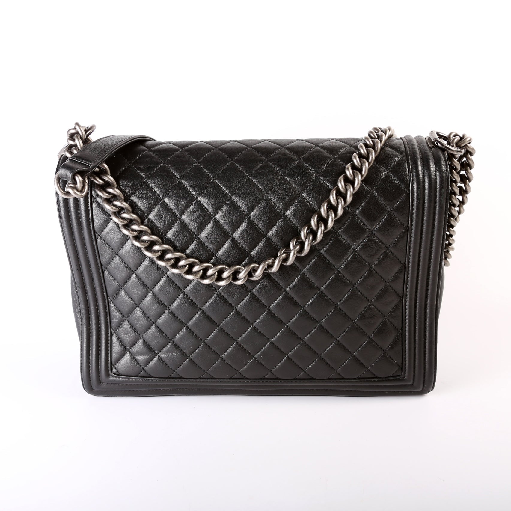 Chanel Boy Flap Lambskin 19M Black Handbag