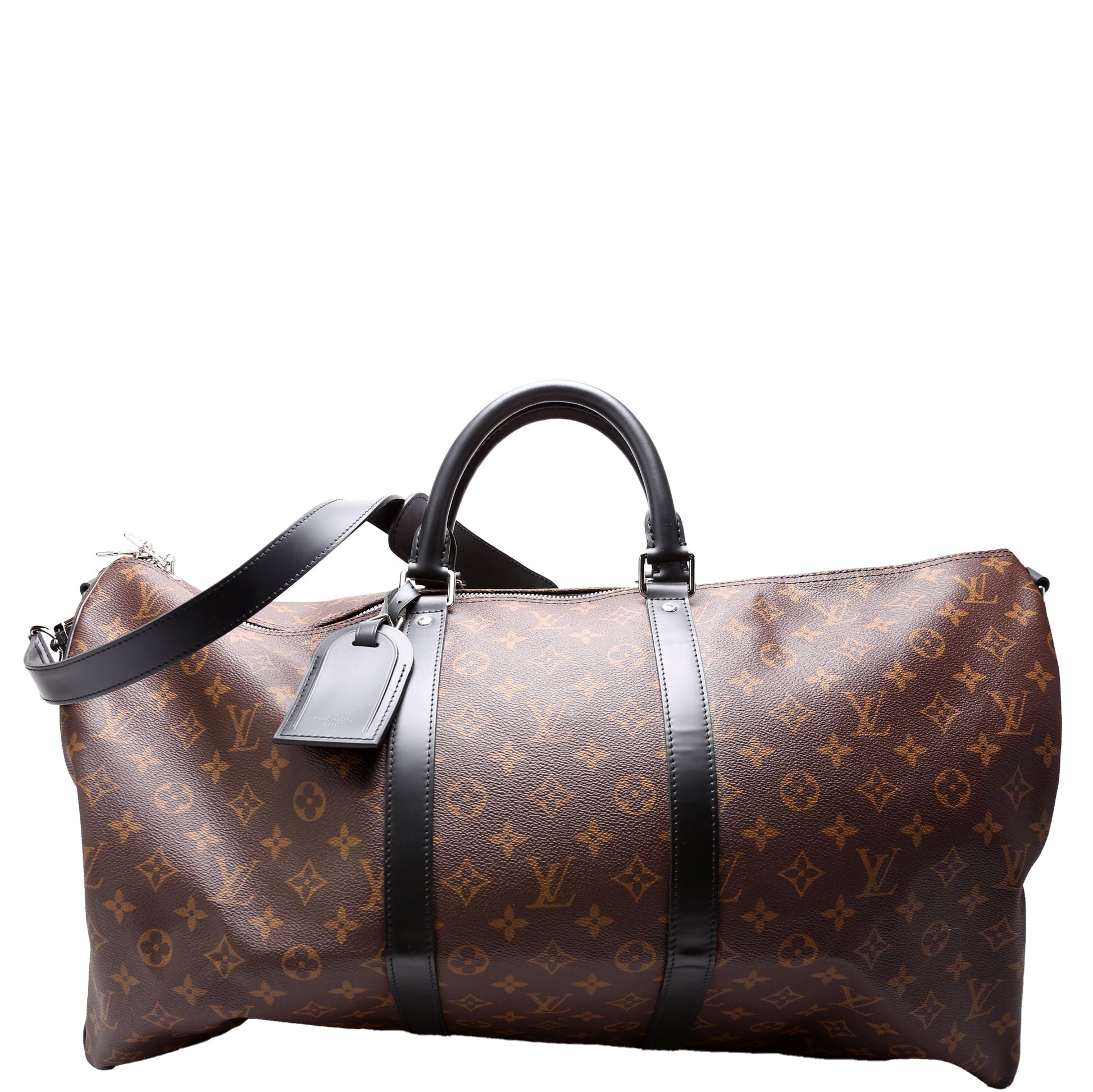 Louis Vuitton Keepall 55 Bandouliere Macassar Monogram Travel Bag