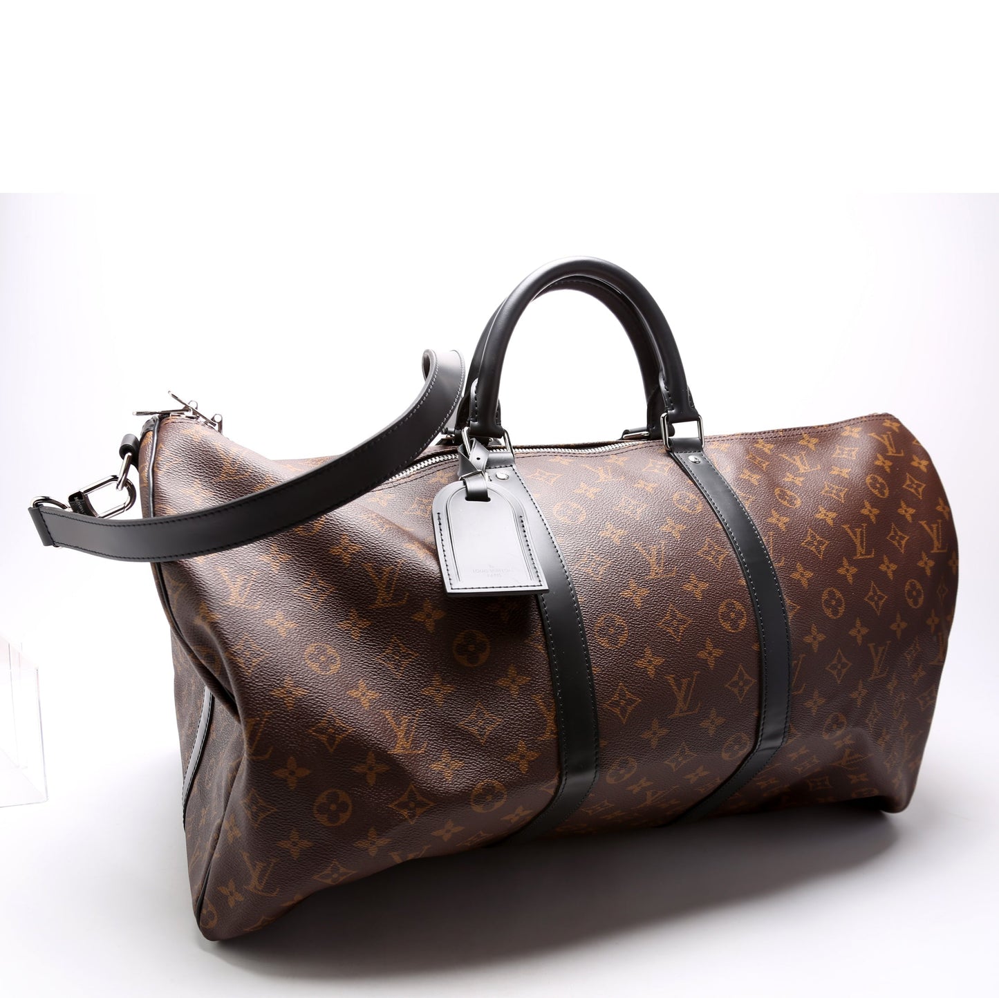 Louis Vuitton Keepall 55 Bandouliere Macassar Monogram Travel Bag