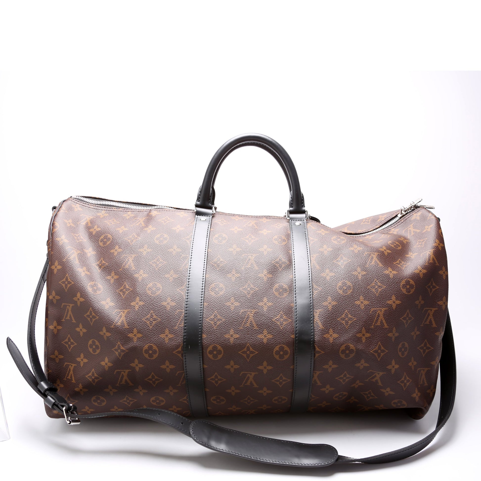 Louis Vuitton Keepall 55 Bandouliere Macassar Monogram Travel Bag