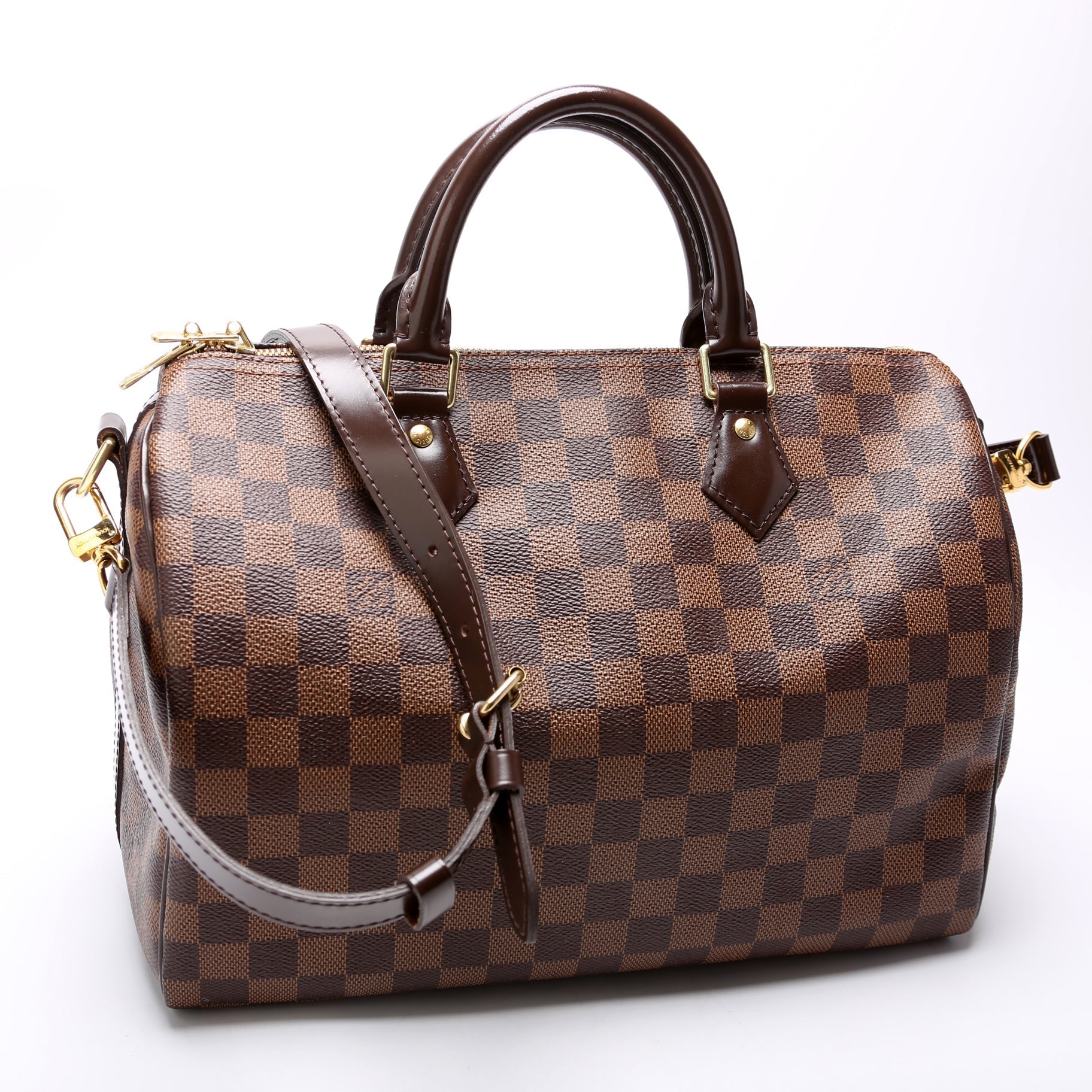 Louis Vuitton Speedy 30 Bandouliere Ebene Damier Handbag Ebene 11