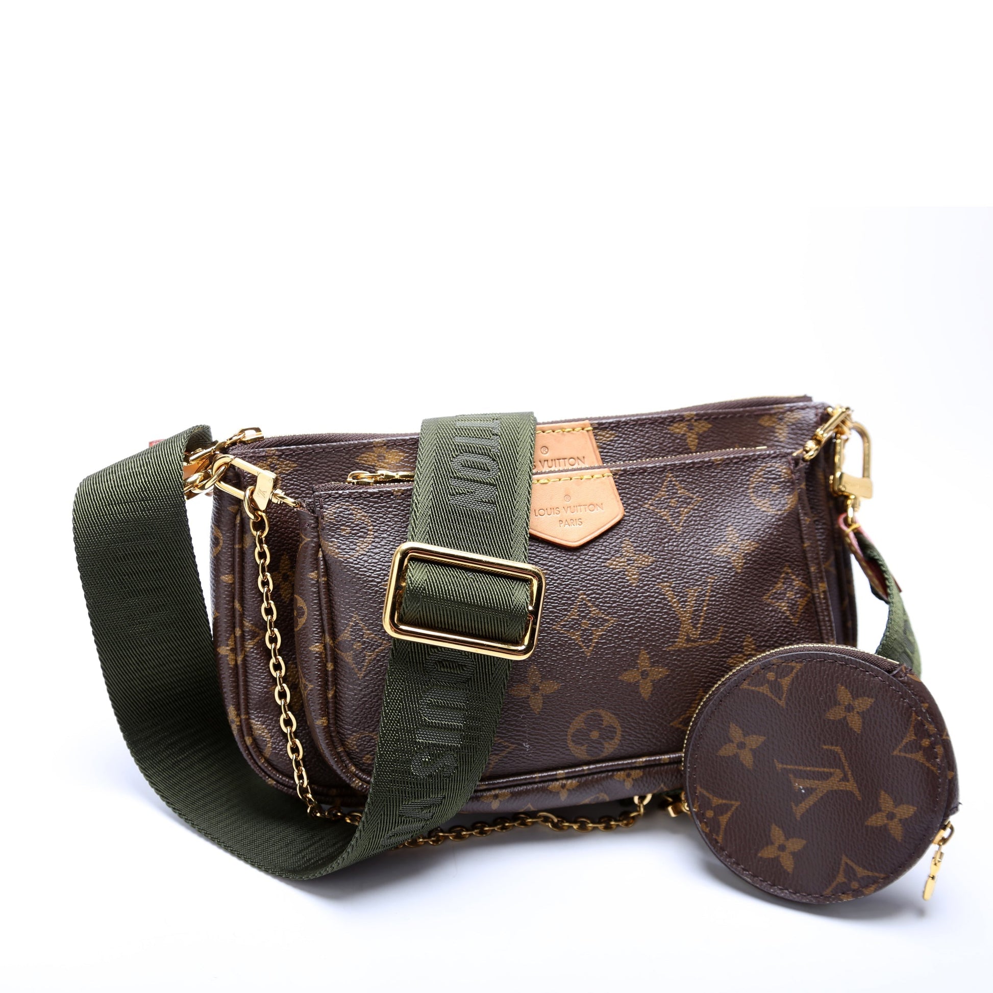 Louis Vuitton Multi Pochette Monogram Green Clutch Bag
