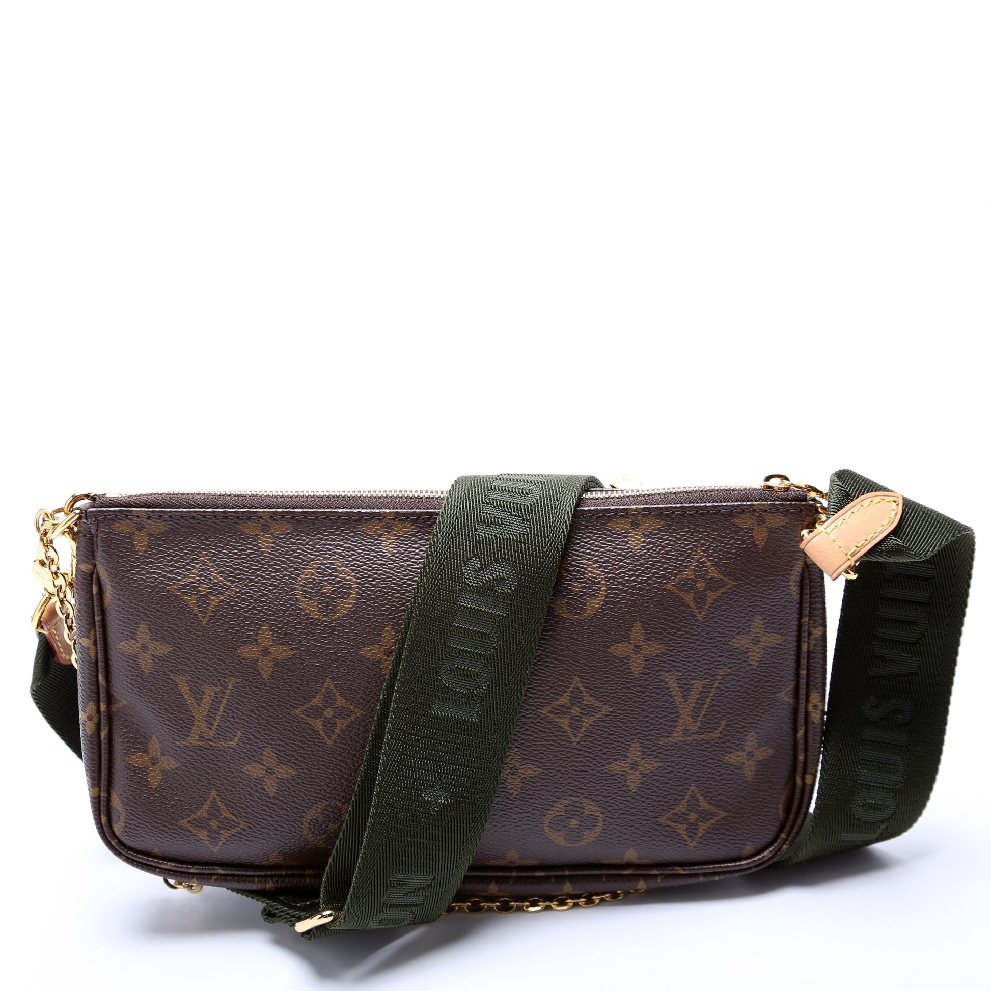 Louis Vuitton Multi Pochette Monogram Green Clutch Bag