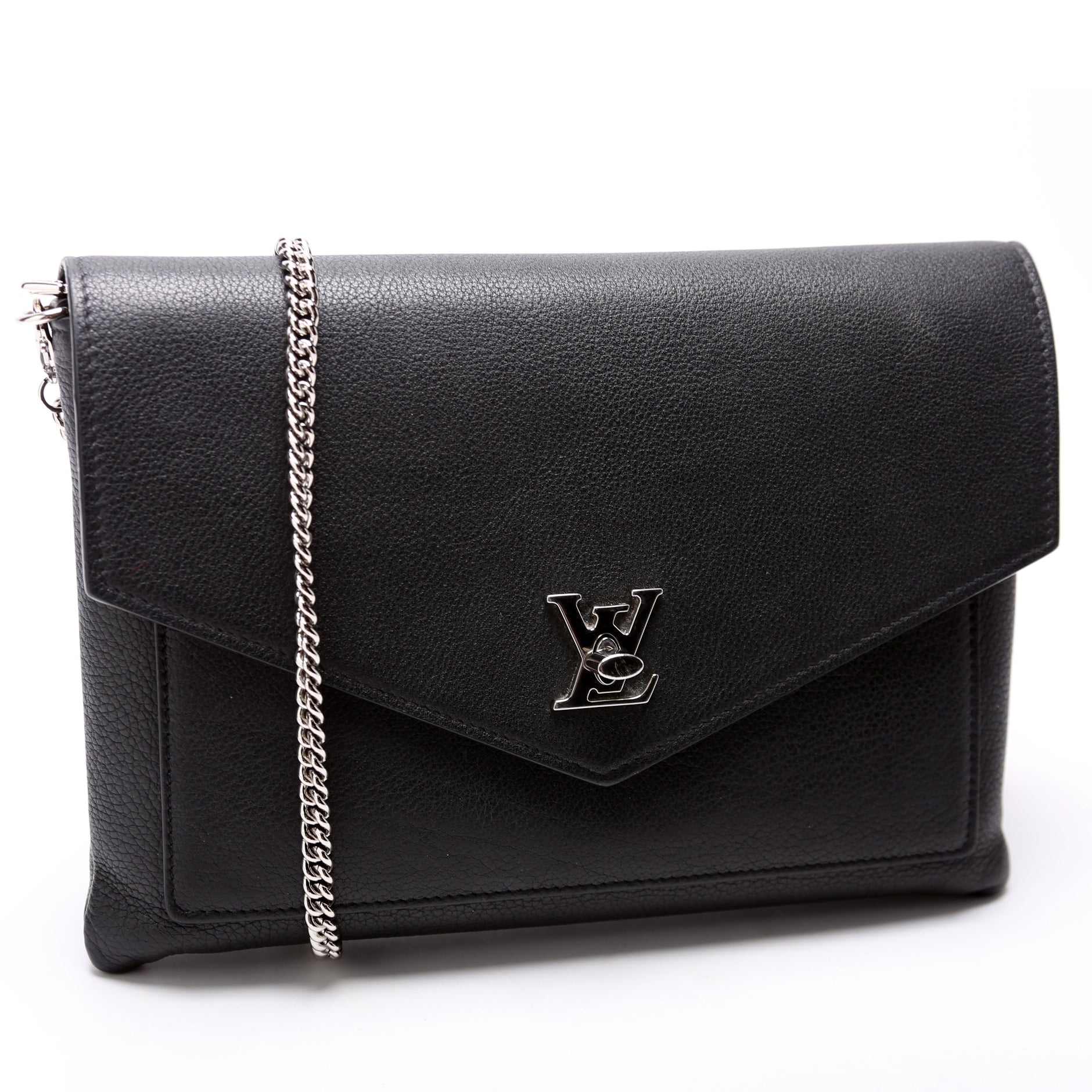 Louis Vuitton Mylockme Pochette Wristlet Black Clutch Bag