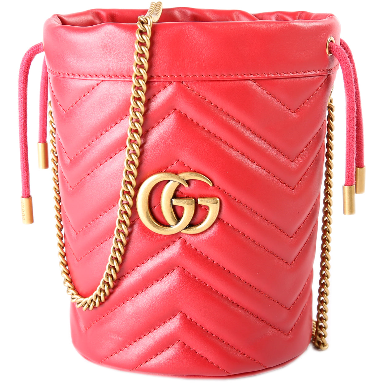 Gucci Marmont Red Mini Bucket Bag