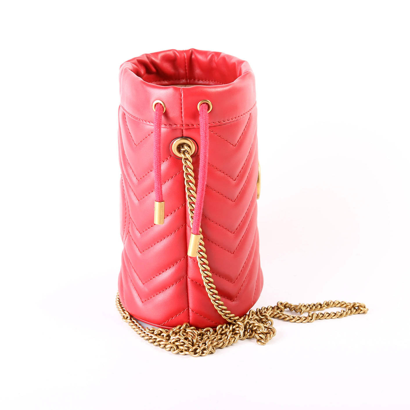 Gucci Marmont Red Mini Bucket Bag