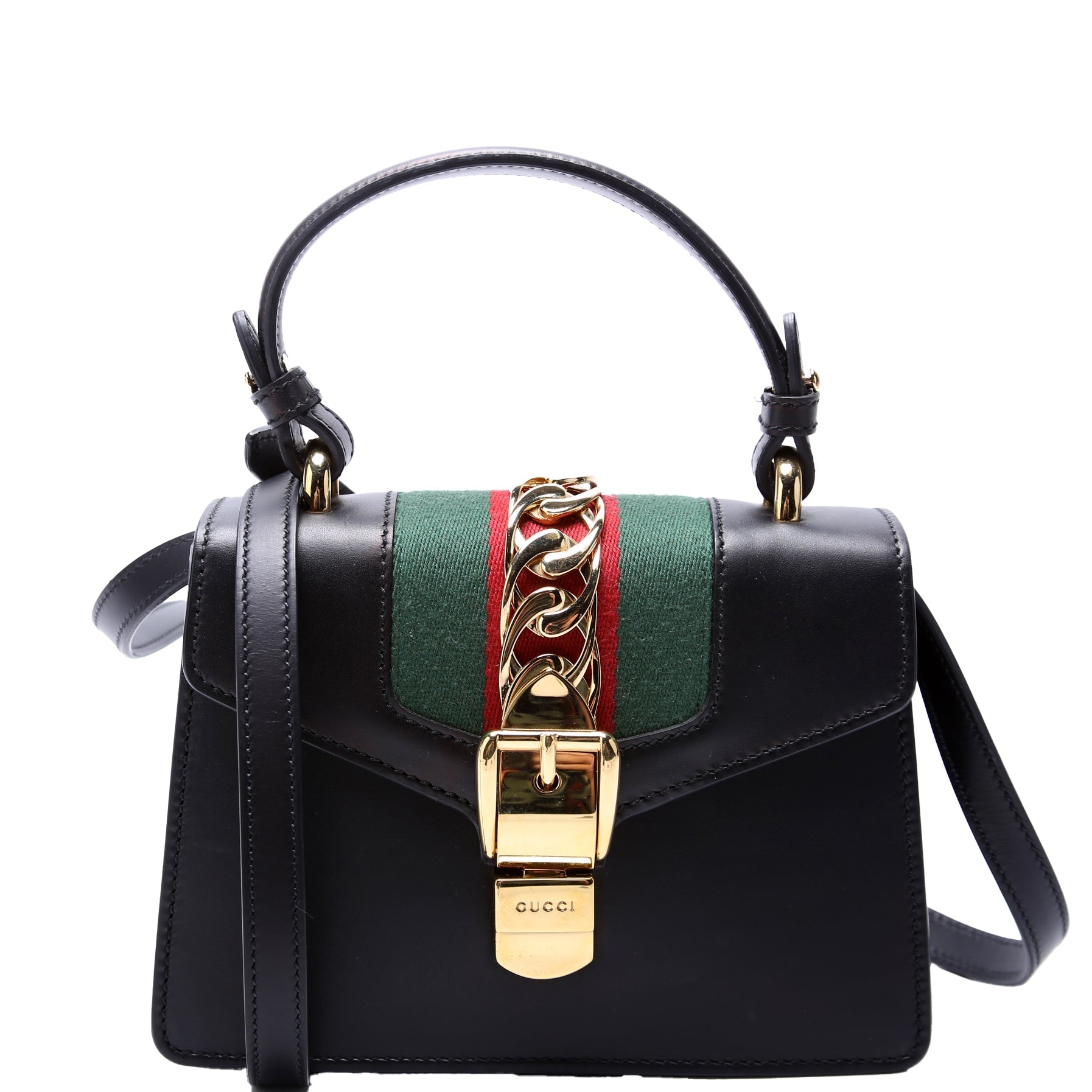 Gucci Sylvie Black Mini Travel Bag