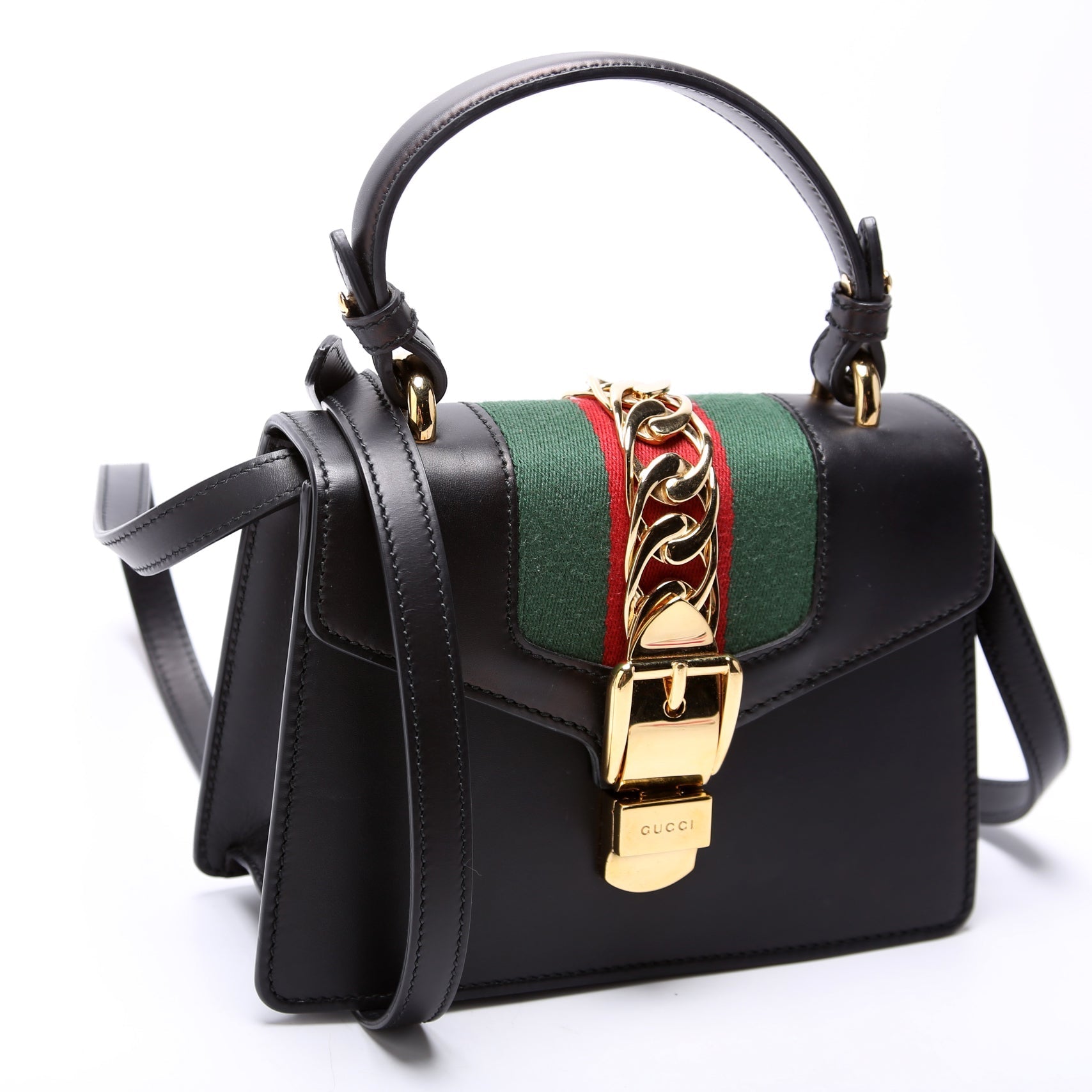 Gucci Sylvie Black Mini Travel Bag