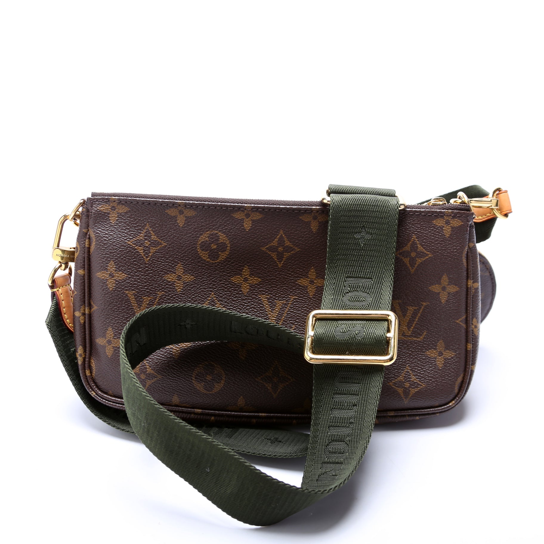 Louis Vuitton Multi Pochette Monogram Green Clutch Bag Green 1